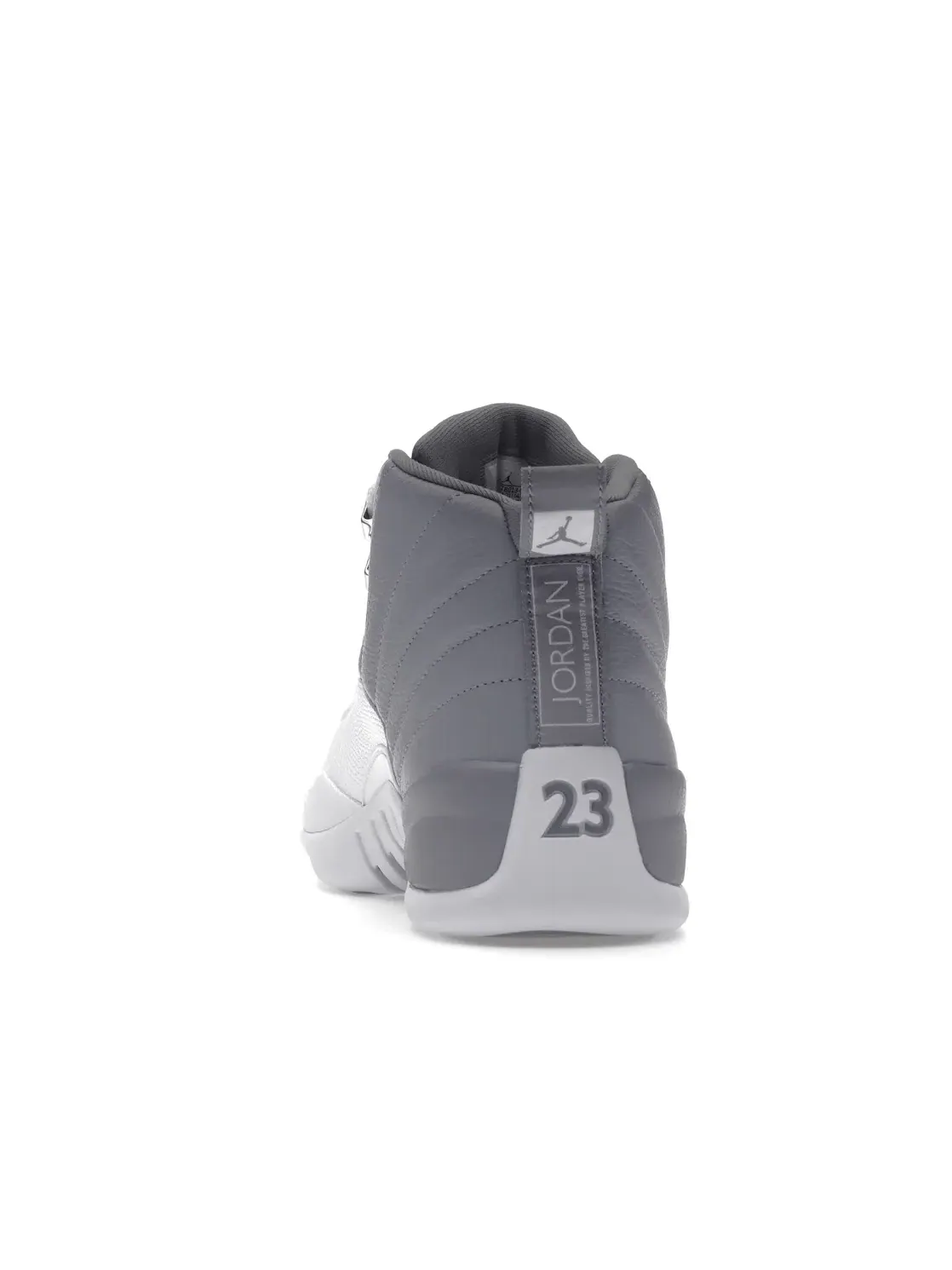 Мужские кроссовки с длинным язычком Jordan 12 Retro Jordan — изображение 4 из 4, белый/серый