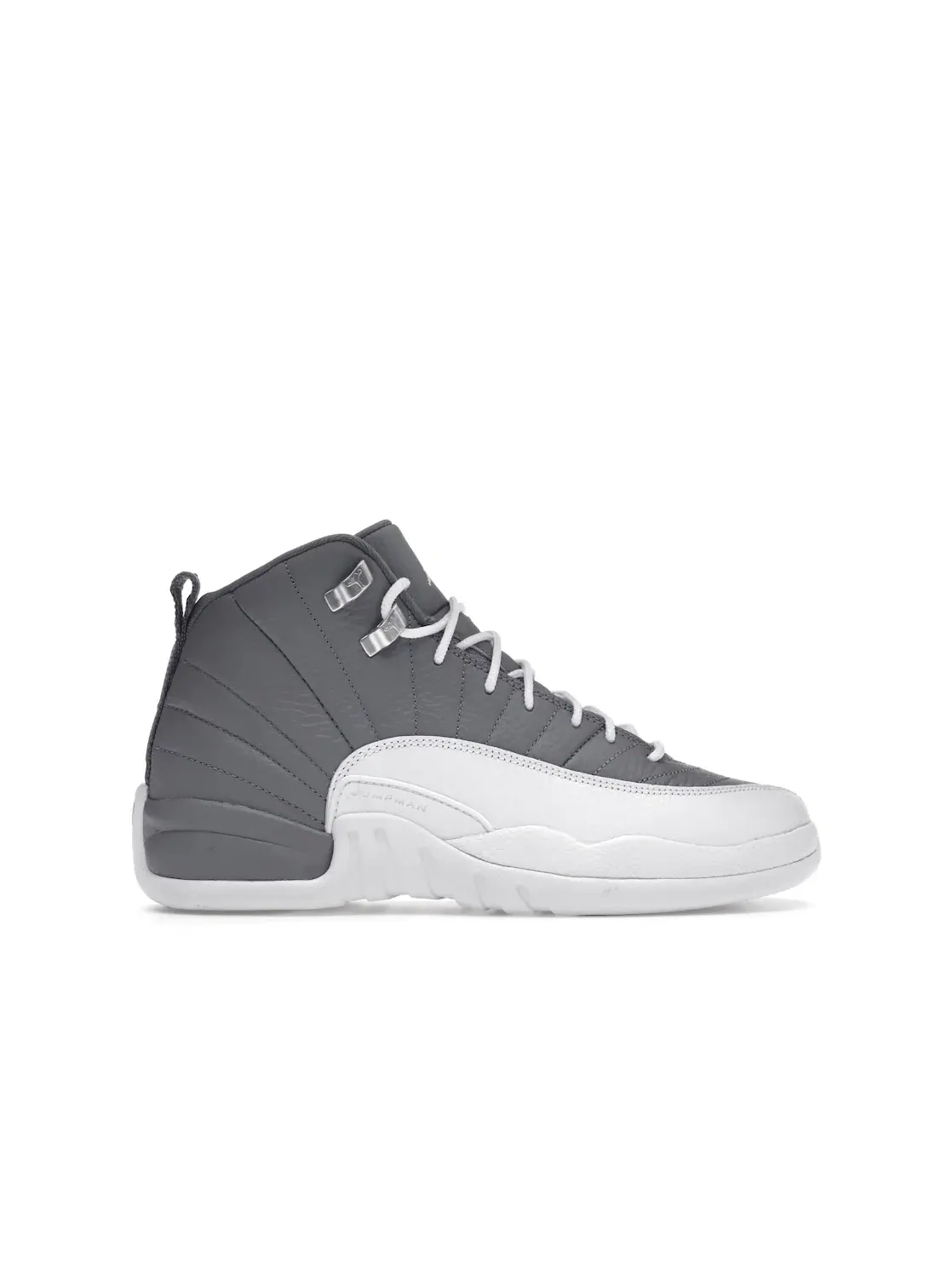 Детские кроссовки Lifestyle с верхом из кожи и замши Jordan 12 Retro — изображение 1 из 4, белый/серый