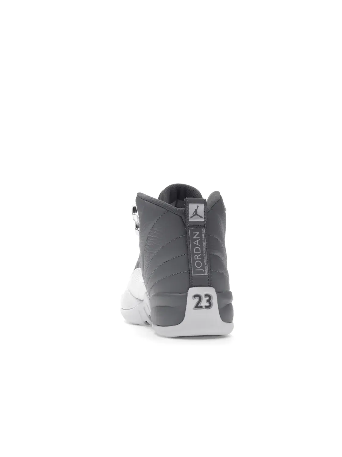 Детские кроссовки Lifestyle с верхом из кожи и замши Jordan 12 Retro — изображение 4 из 4, белый/серый