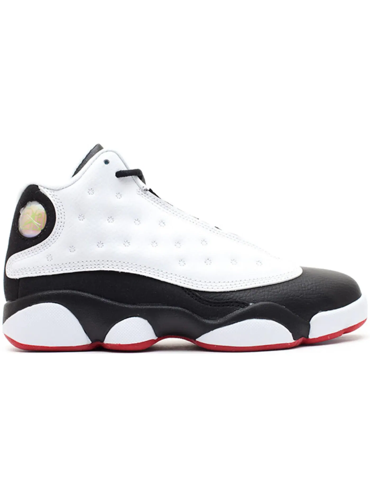 Детские кроссовки с кожаным верхом Jordan 13 Retro Jordan — изображение 1 из 1, белый/красный-черный