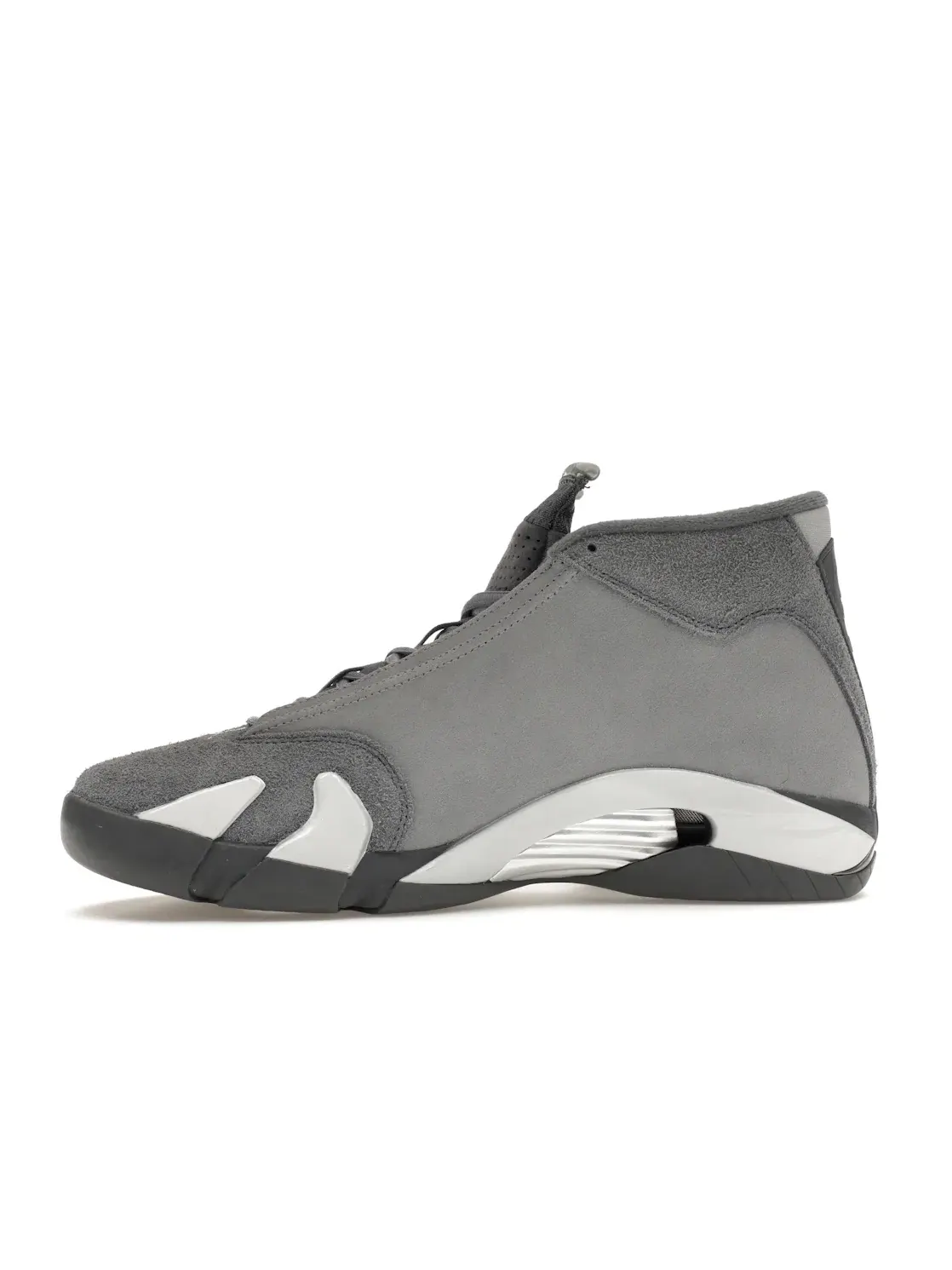 Мужские кроссовки замшевые Jordan 14 Retro — изображение 3 из 4, серый/серый/белый