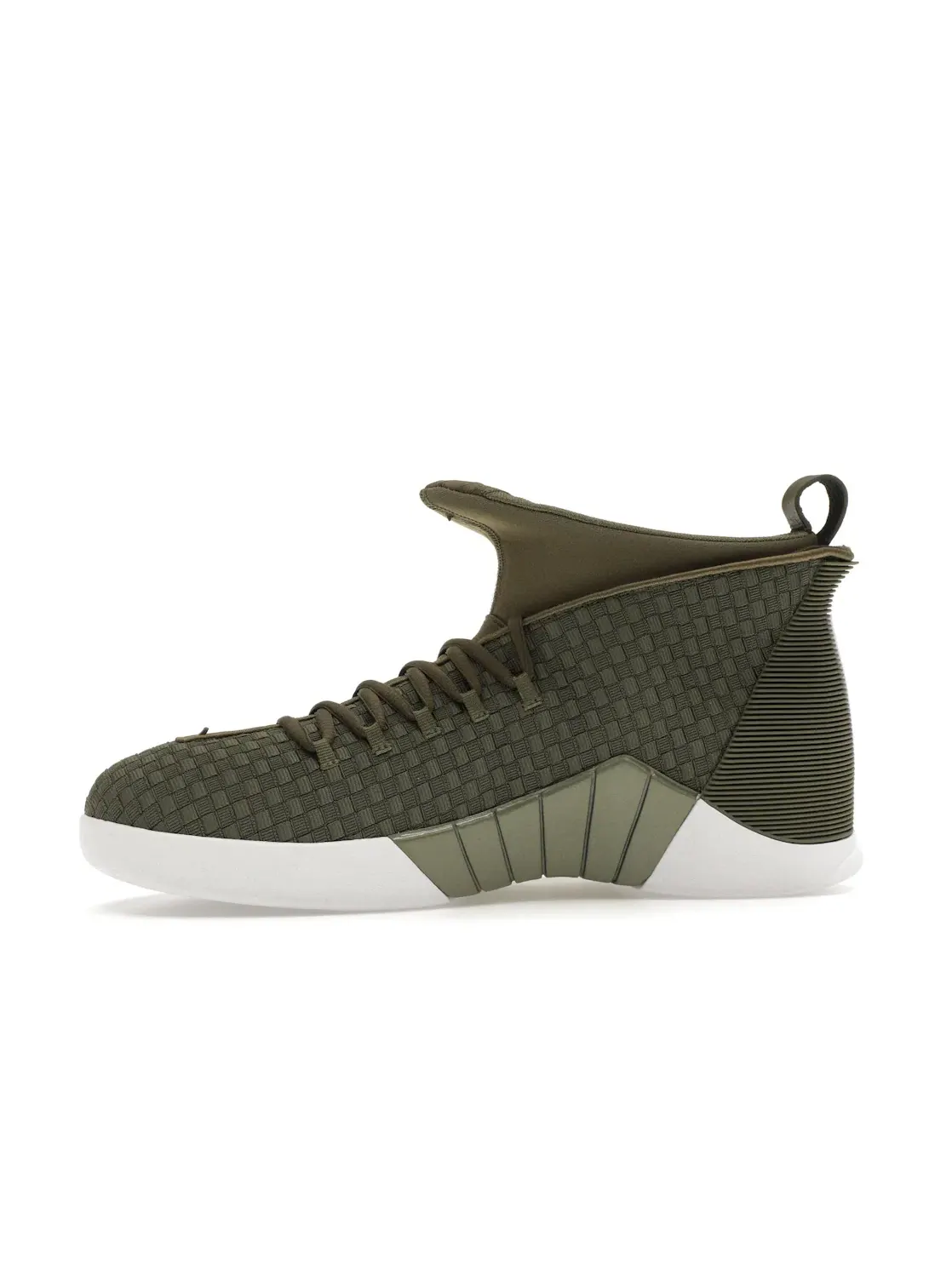 Мужские кроссовки с плетеным верхом Jordan 15 Retro PSNY Woven Olive — изображение 3 из 4, оливковый/оливковый