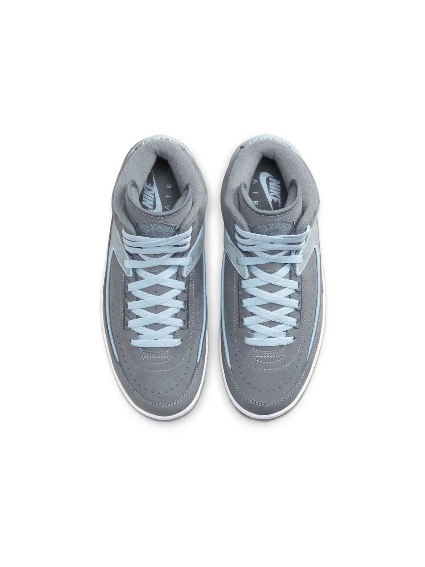 Женские кроссовки Lifestyle с верхом из нубука и замши Jordan 2 Retro — изображение 3 из 4, серый/синий/белый
