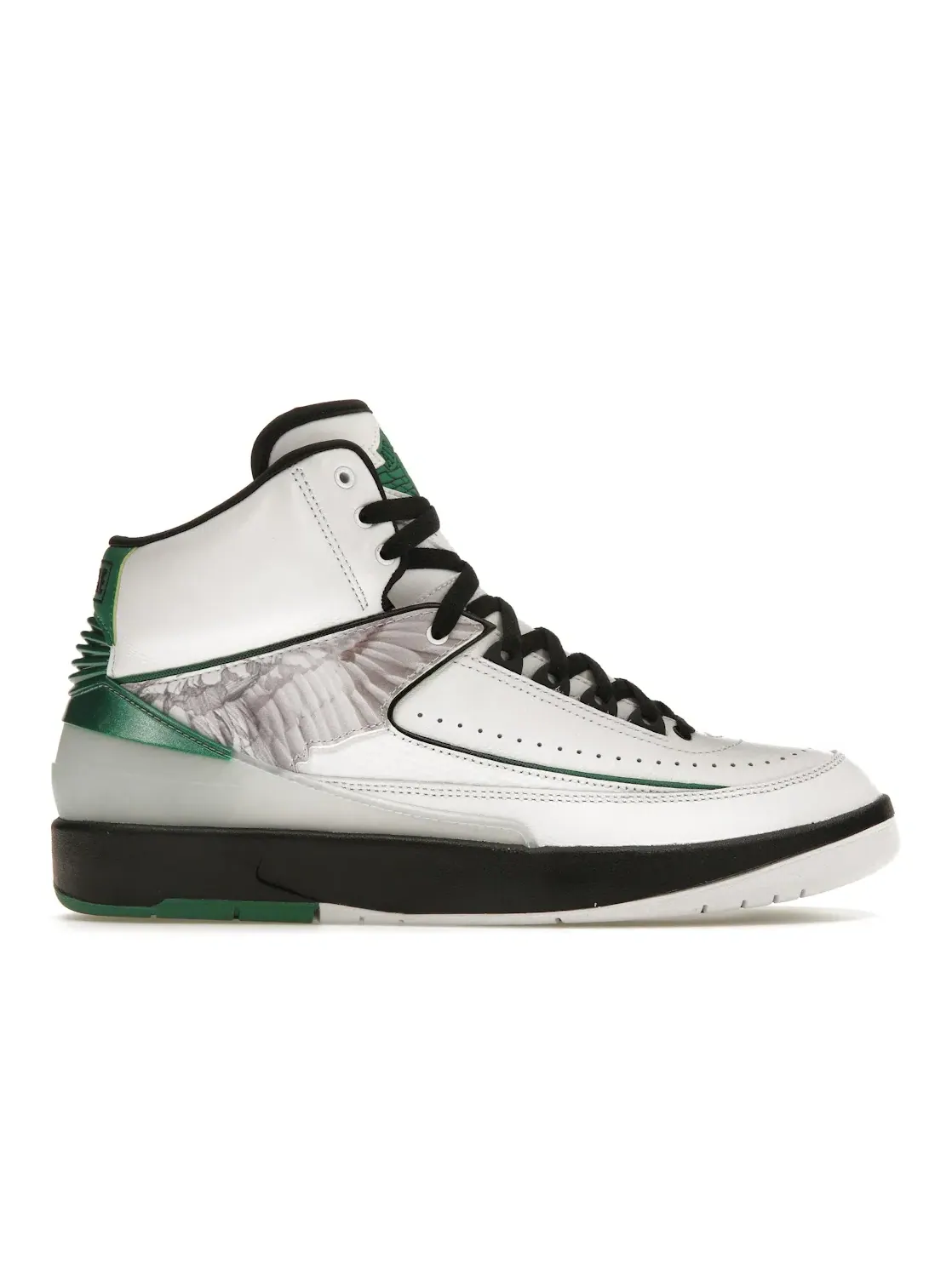 Мужские кроссовки высокие с принтом Jordan 2 Retro — изображение 1 из 4, белый//черный