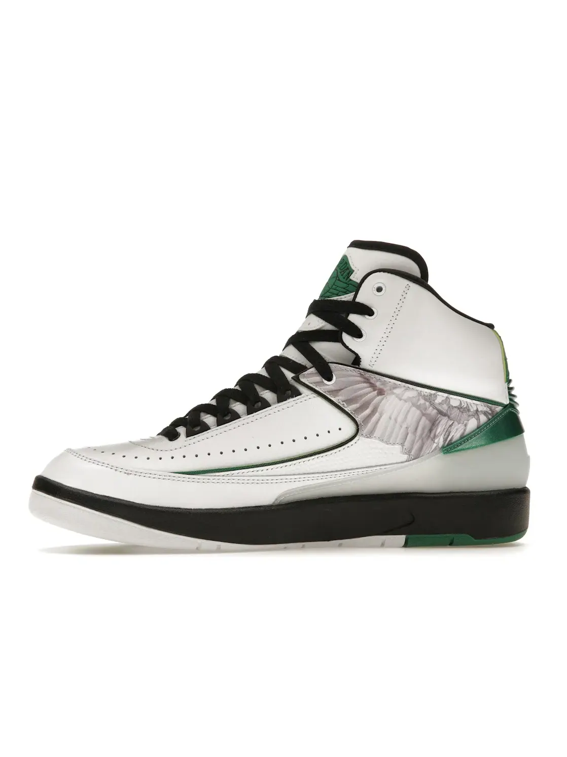 Мужские кроссовки высокие с принтом Jordan 2 Retro — изображение 3 из 4, белый//черный