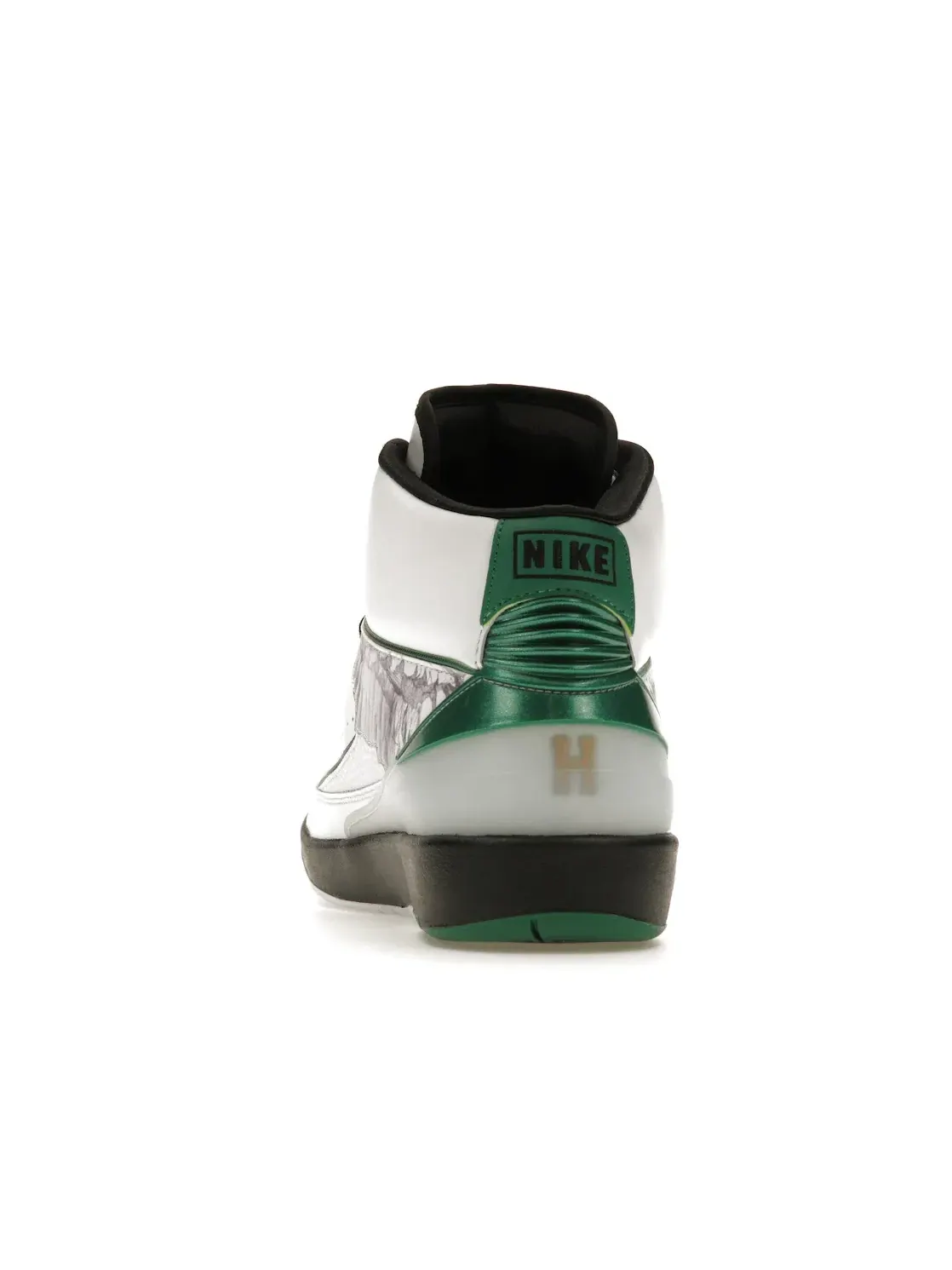 Мужские кроссовки высокие с принтом Jordan 2 Retro — изображение 4 из 4, белый//черный