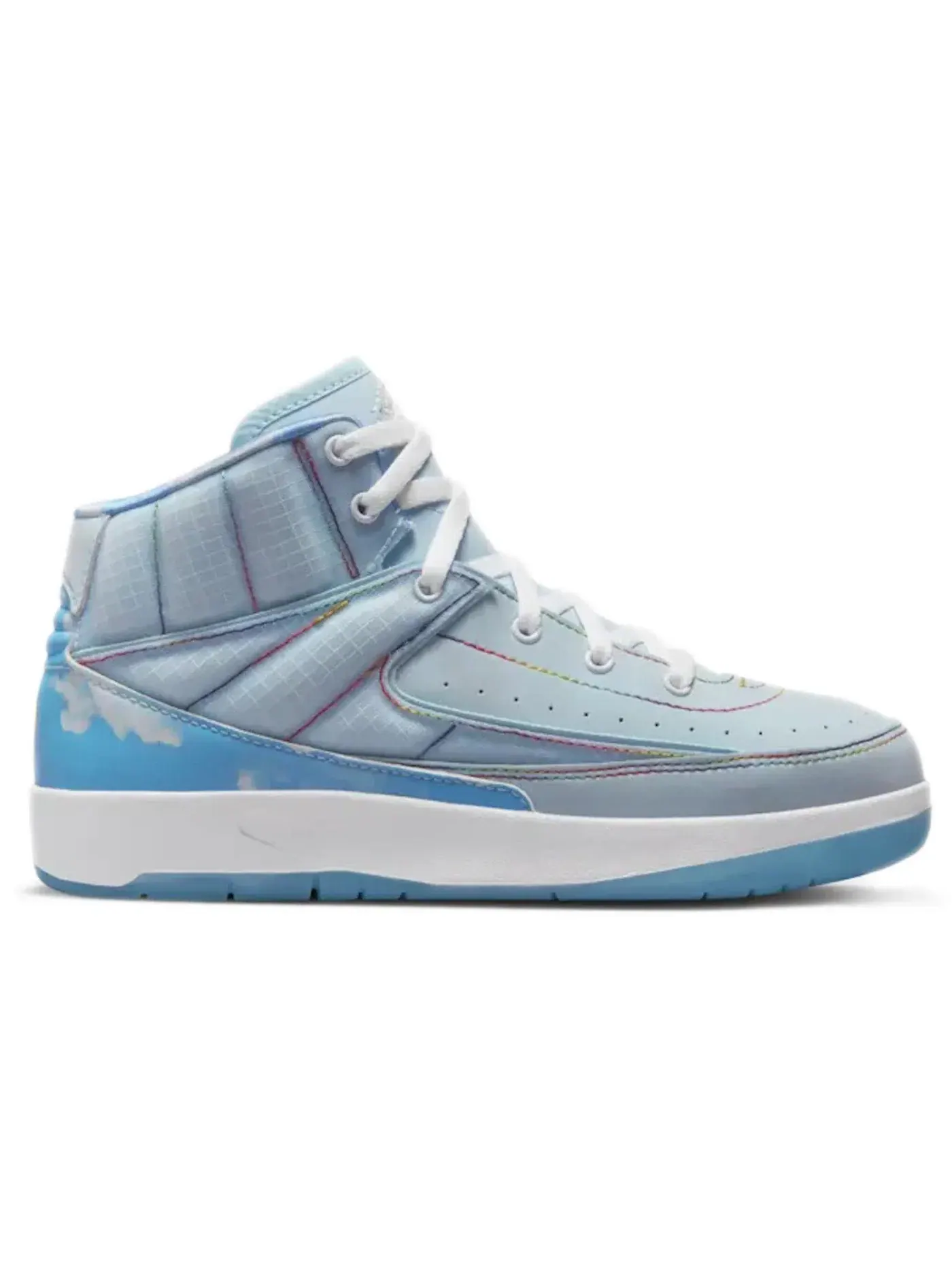 Детские кроссовки с принтом Jordan 2 Retro J Balvin — изображение 1 из 1, синий/белый-мульти