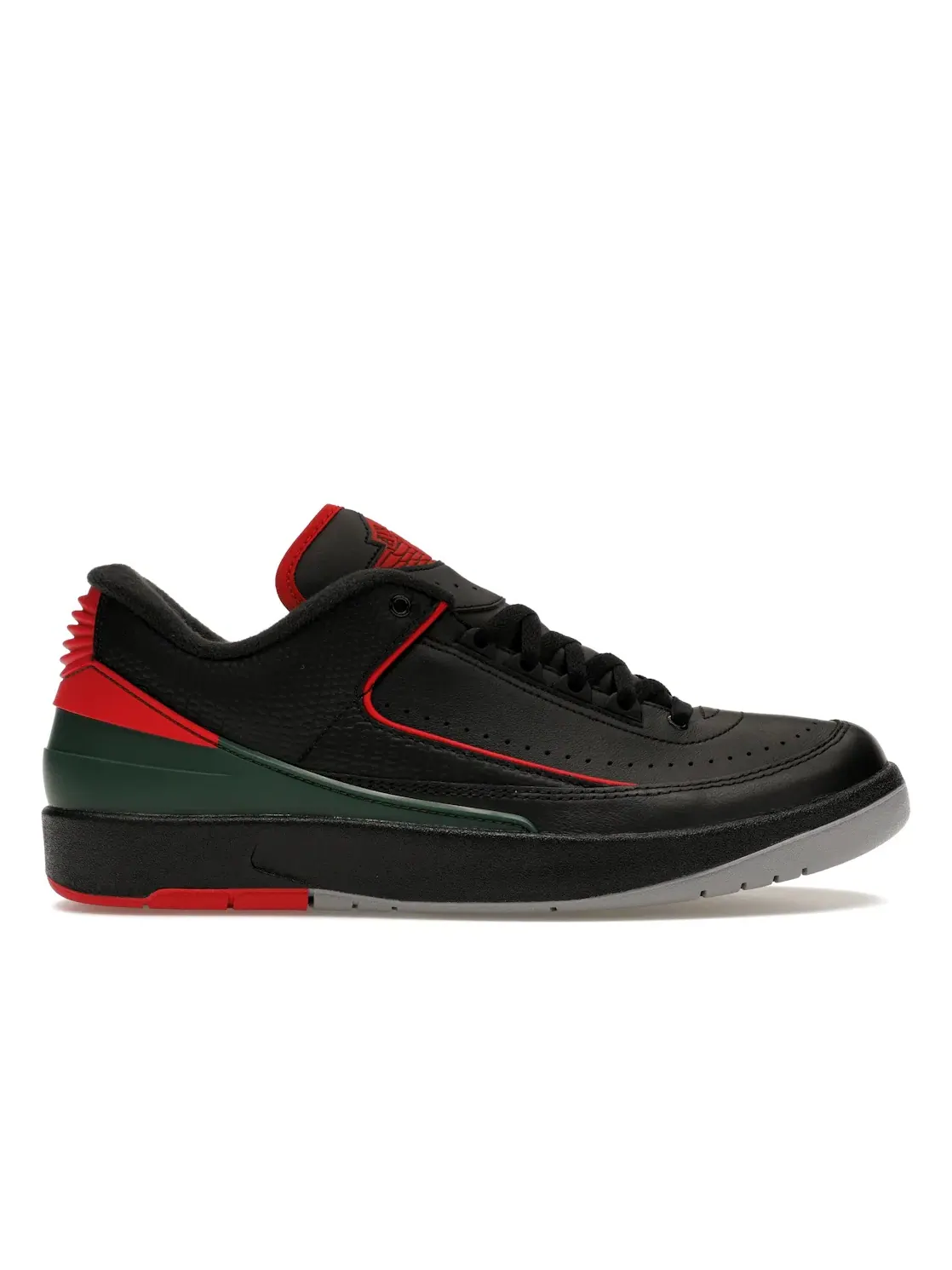 Мужские кроссовки с длинным язычком Jordan 2 Retro Low Jordan — изображение 1 из 4, черный/красный/серый