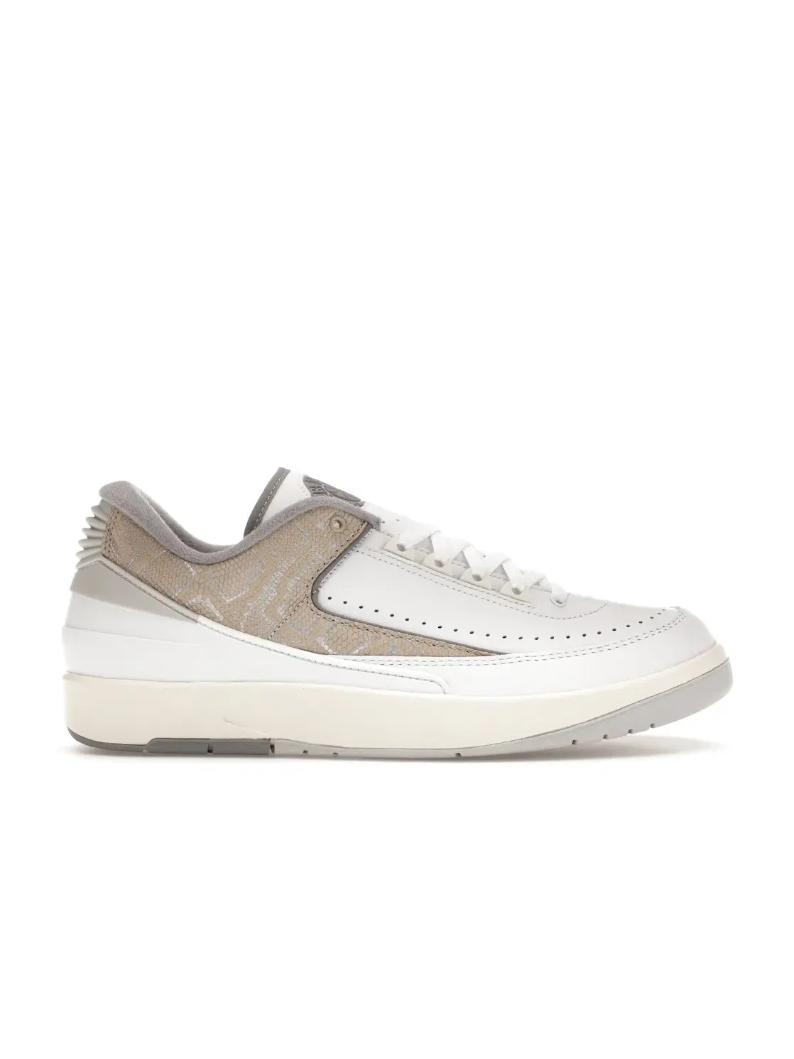 Мужские кроссовки Lifestyle с змеиным принтом Jordan 2 Retro Low Python Jordan — изображение 1 из 4, белый/серый//серый