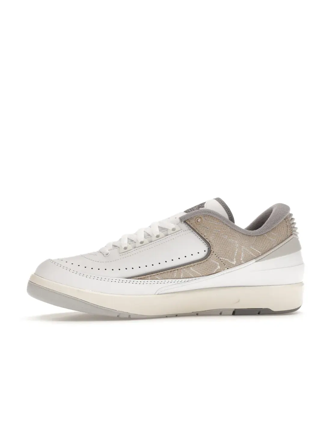 Мужские кроссовки Lifestyle с змеиным принтом Jordan 2 Retro Low Python Jordan — изображение 3 из 4, белый/серый//серый