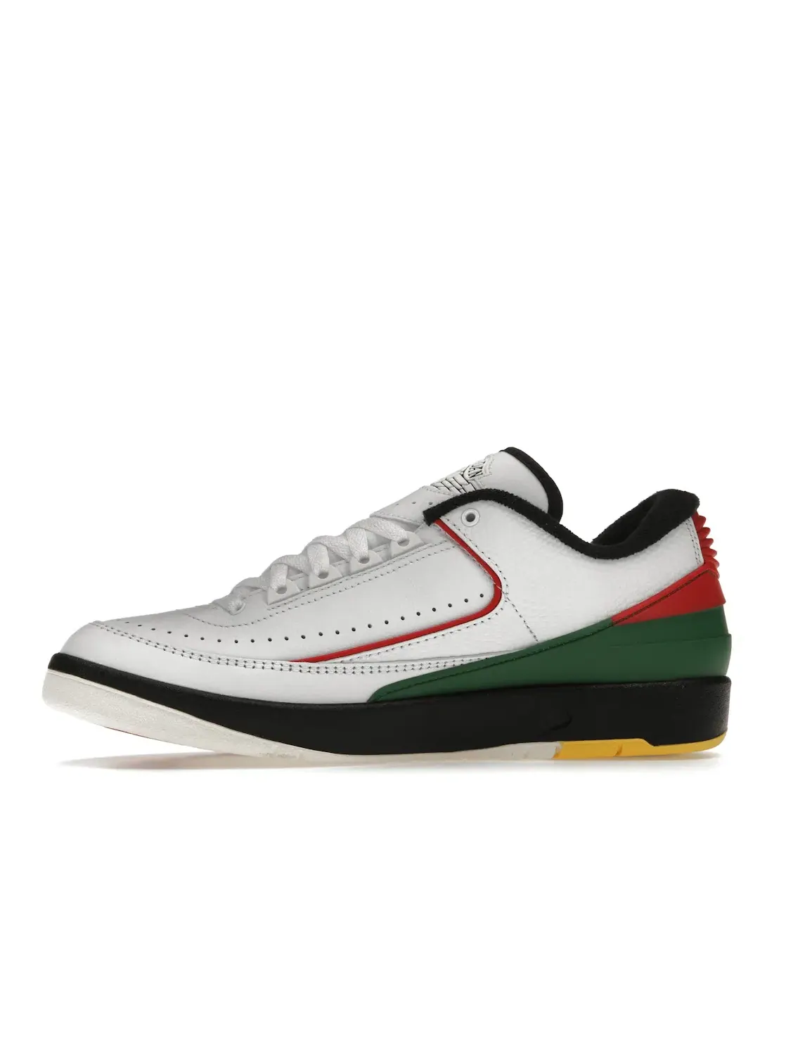 Мужские кроссовки Lifestyle с принтом Jordan 2 Retro Low Quai 54 — изображение 3 из 4, белый/зеленый-красный