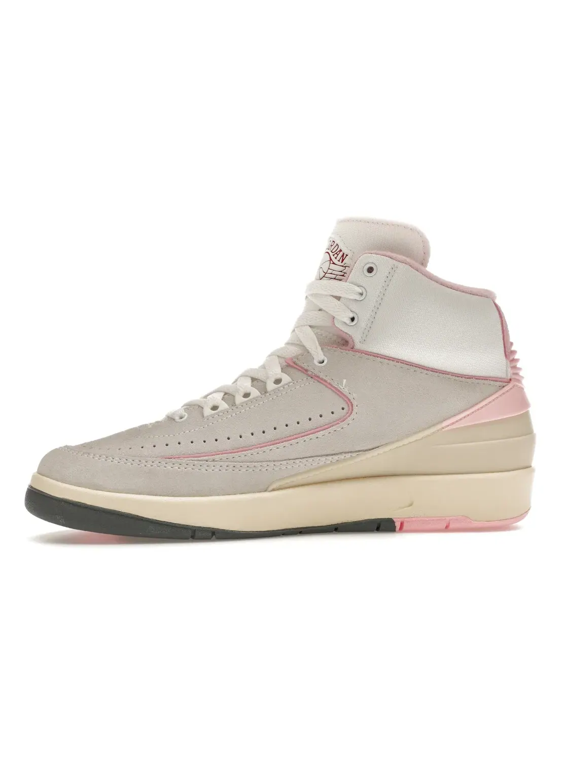Женские кроссовки кожаные Jordan 2 Retro — изображение 3 из 4, белый/красный/розовый