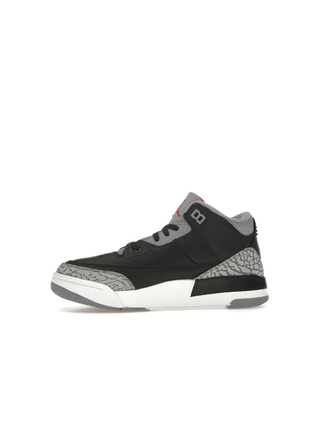 Детские кроссовки Lifestyle с принтом Jordan 3 Retro Jordan — изображение 3 из 4, черный/красный/серый
