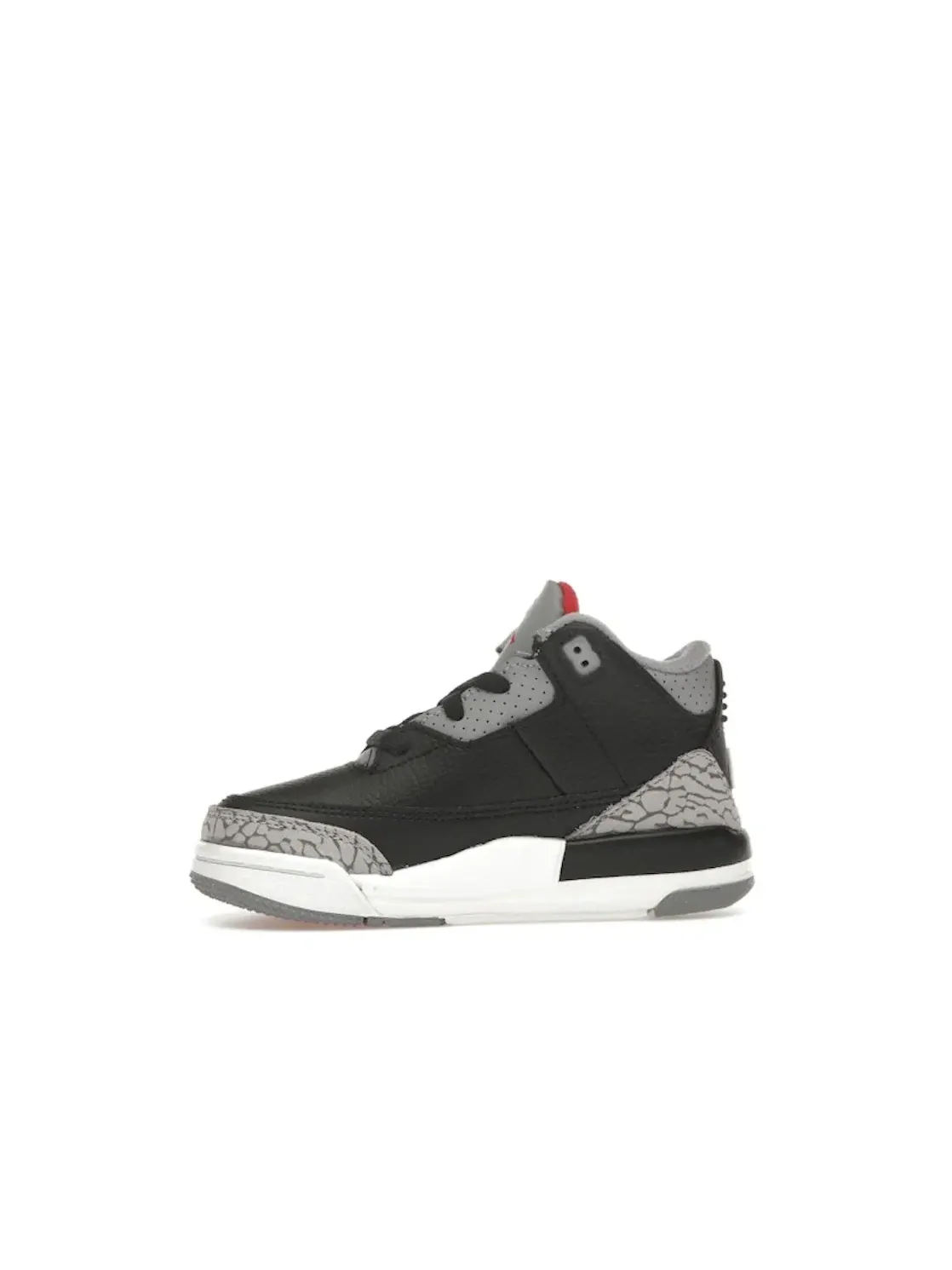 Детские кроссовки Lifestyle с перфорированным верхом Jordan 3 Retro Jordan — изображение 3 из 4, черный/красный/серый
