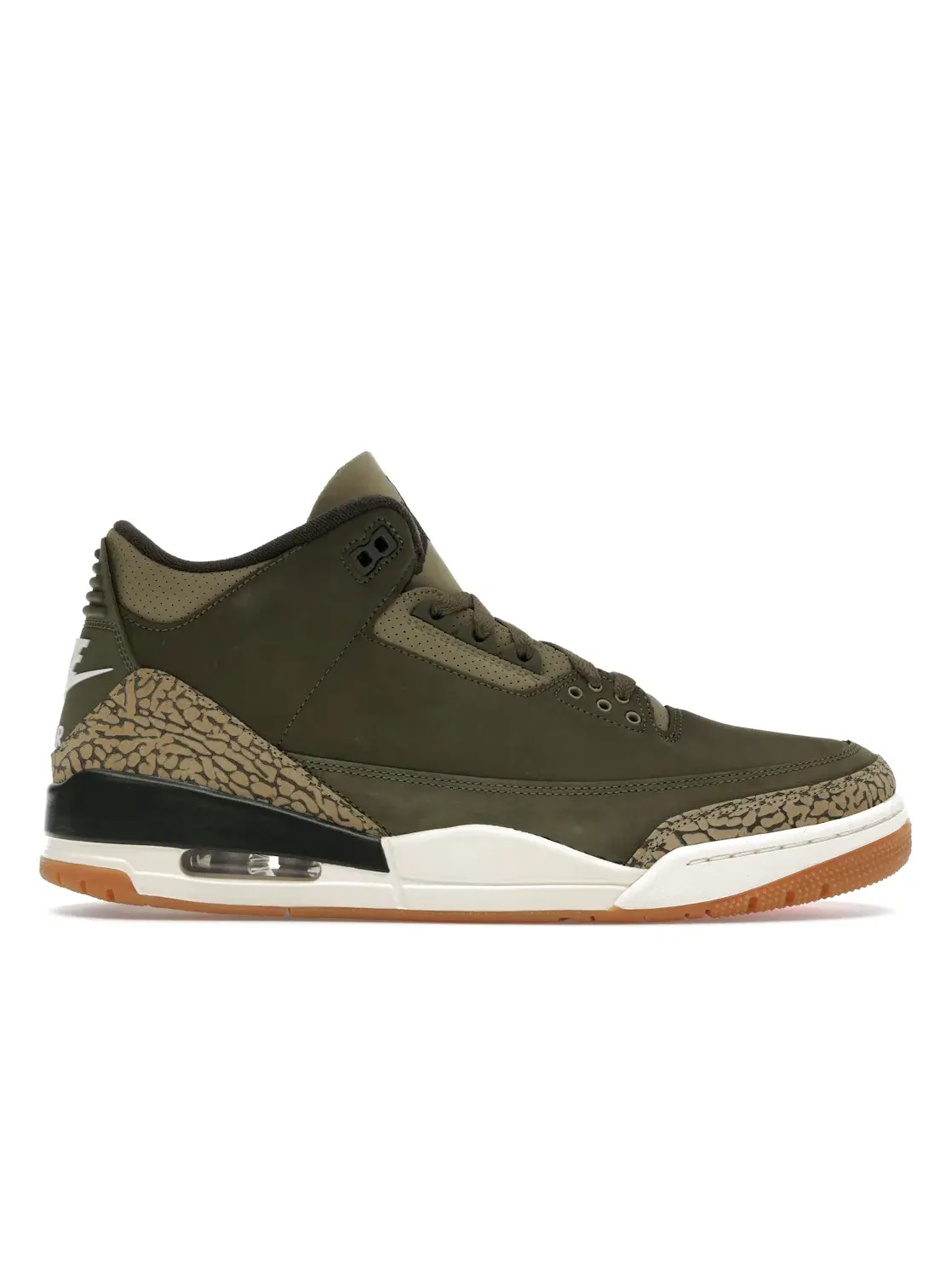 Мужские кроссовки Lifestyle с кожаным верхом Jordan 3 Retro — изображение 1 из 4, оливковый//оливковый