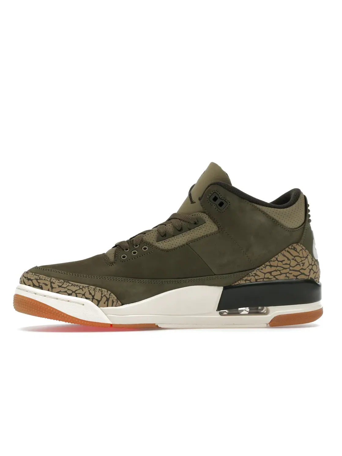 Мужские кроссовки Lifestyle с кожаным верхом Jordan 3 Retro — изображение 3 из 4, оливковый//оливковый