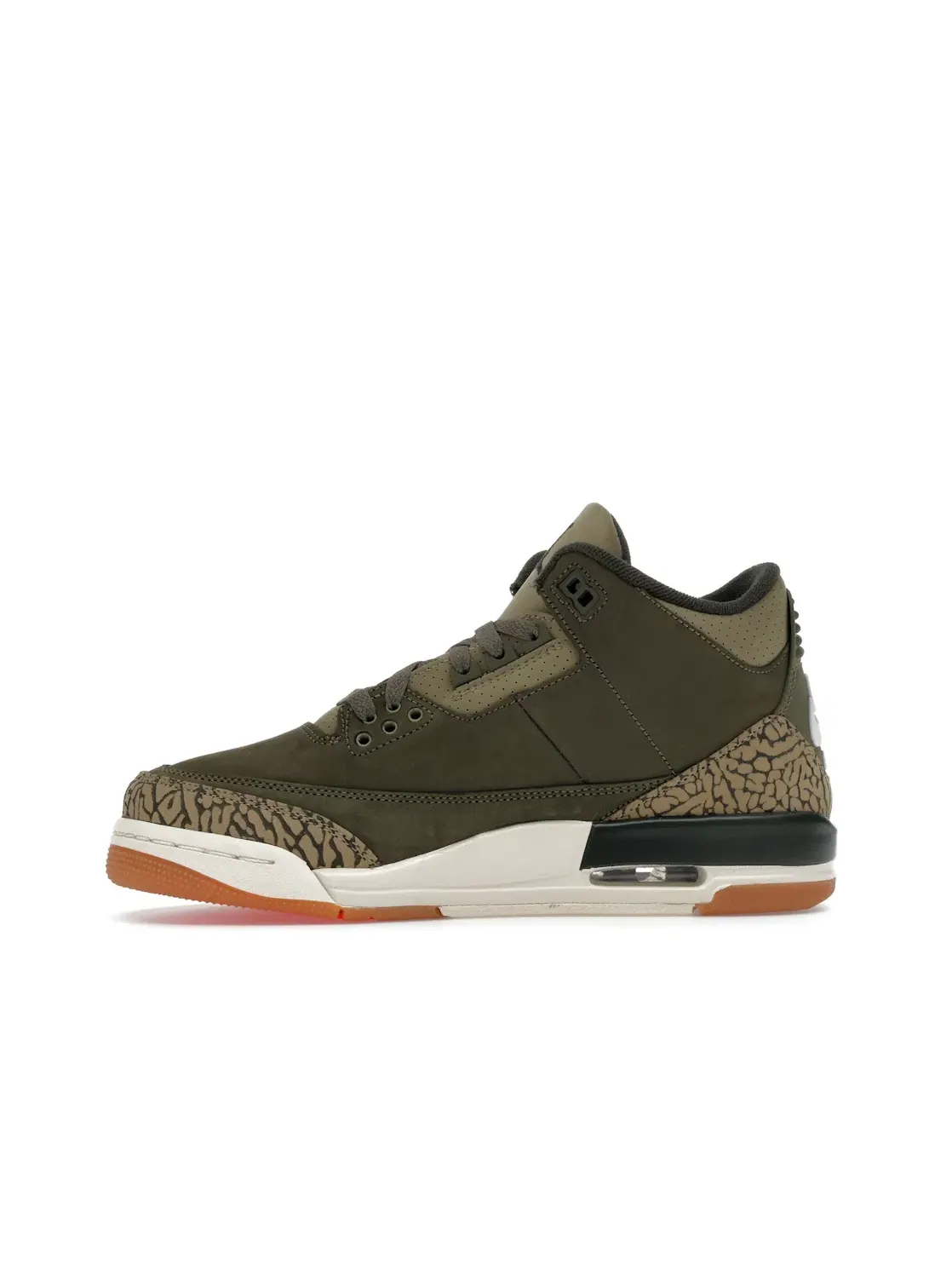 Детские кроссовки Lifestyle с принтом Jordan 3 Retro Jordan — изображение 3 из 4, оливковый//оливковый
