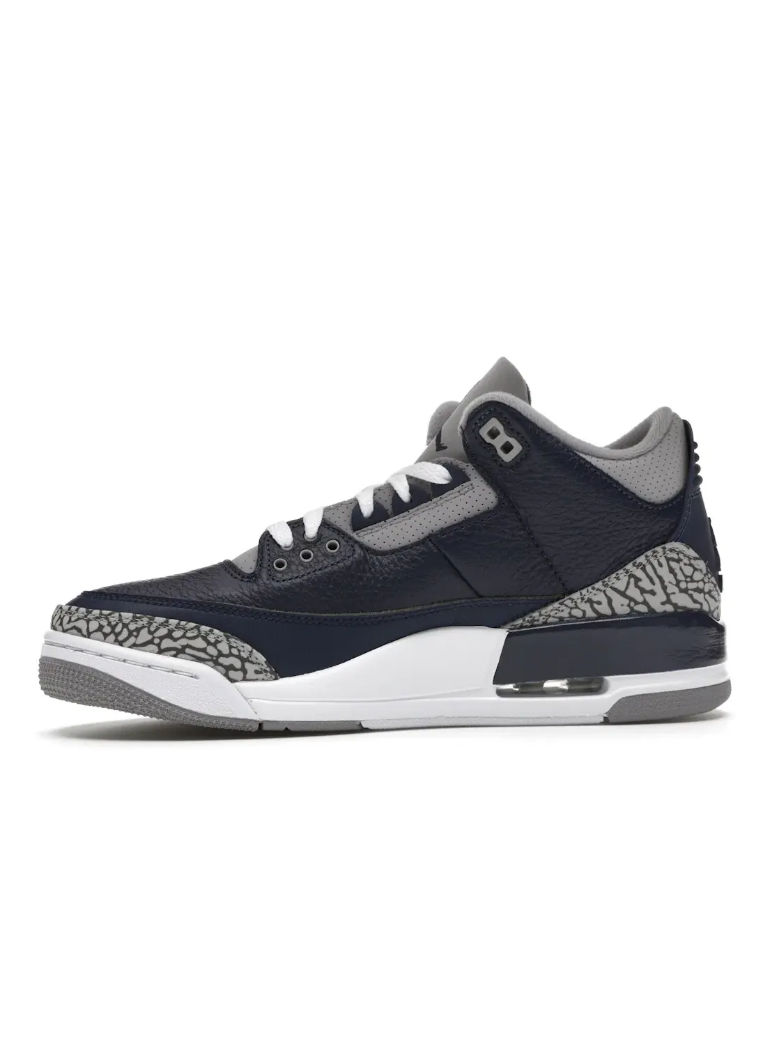 Мужские кроссовки с принтом Jordan 3 Retro Jordan — изображение 3 из 4, темно-синий серый-белый