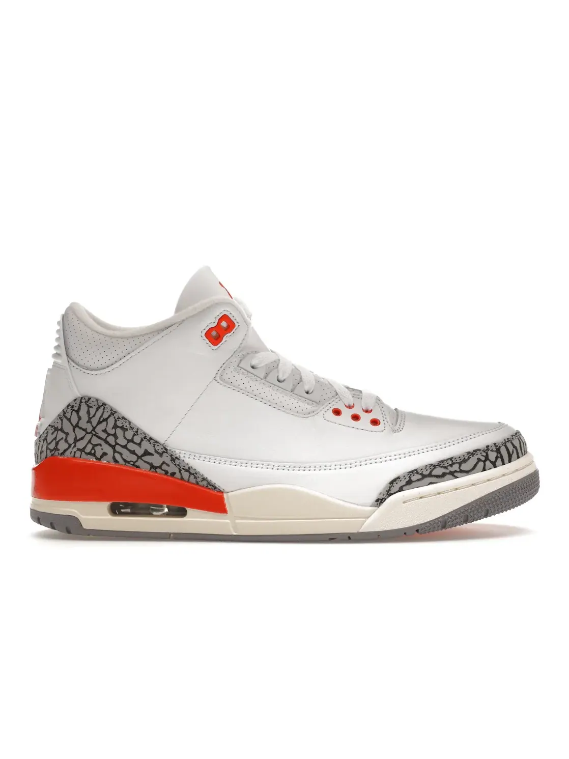Женские кроссовки баскетбольный высокий с цветным акцентом Jordan 3 Retro Jordan — изображение 1 из 4, белый///серый