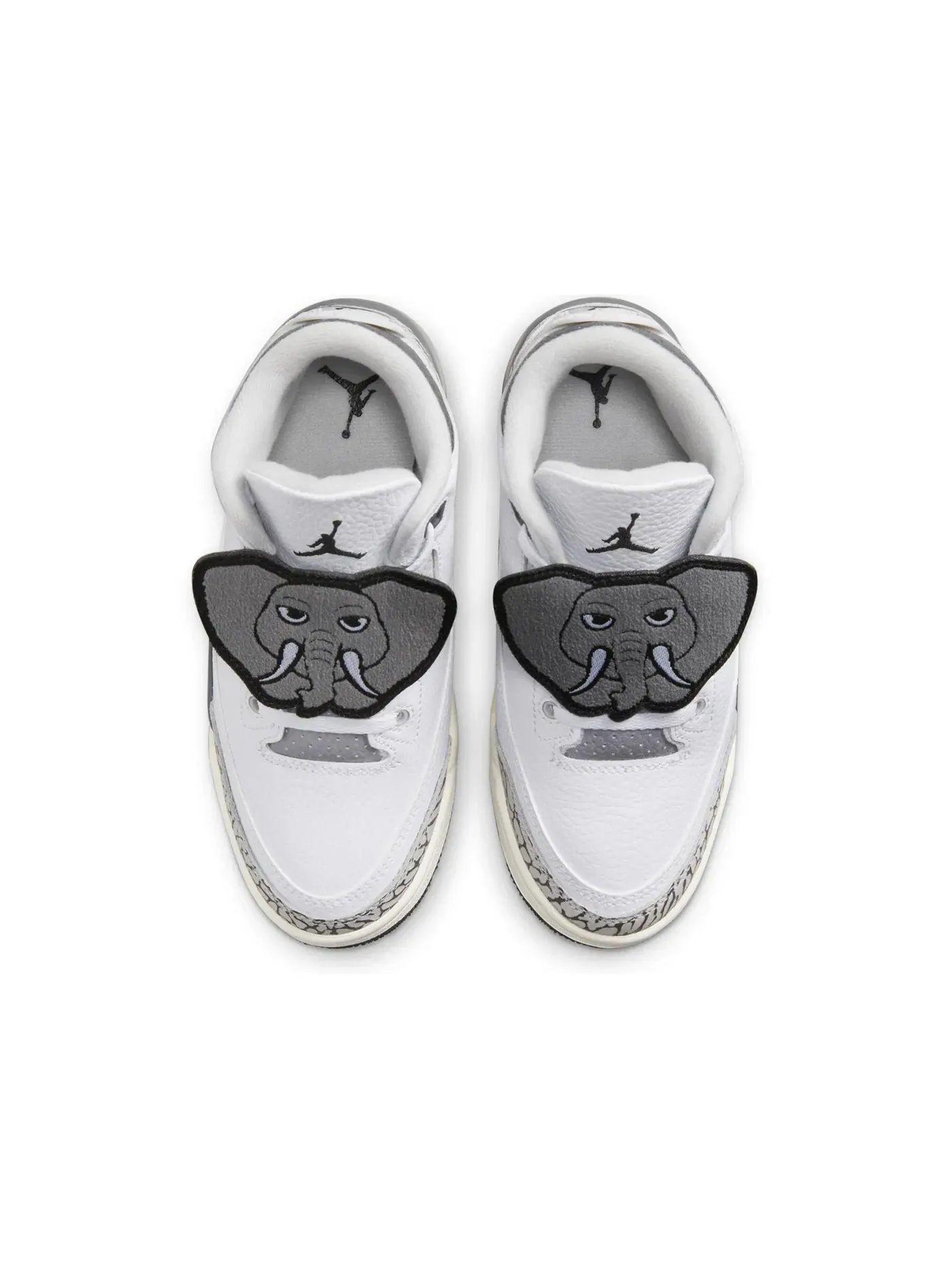 Детские кроссовки с длинным шнурком Jordan 3 Retro Hide N' Sneak Jordan — изображение 3 из 4, белый/черный///серый
