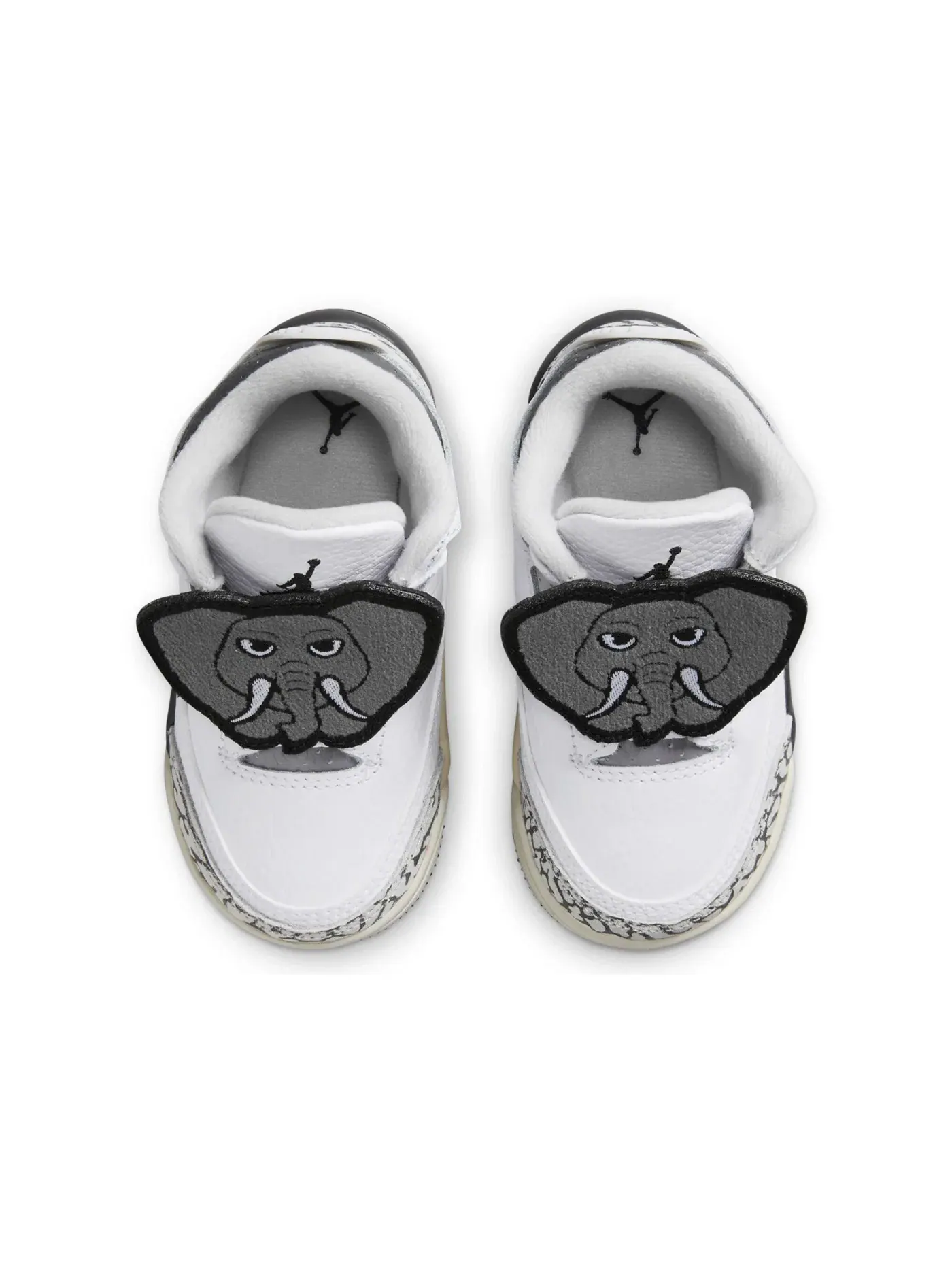 Детские кроссовки с принтом Jordan 3 Retro Jordan — изображение 3 из 4, белый/черный///серый