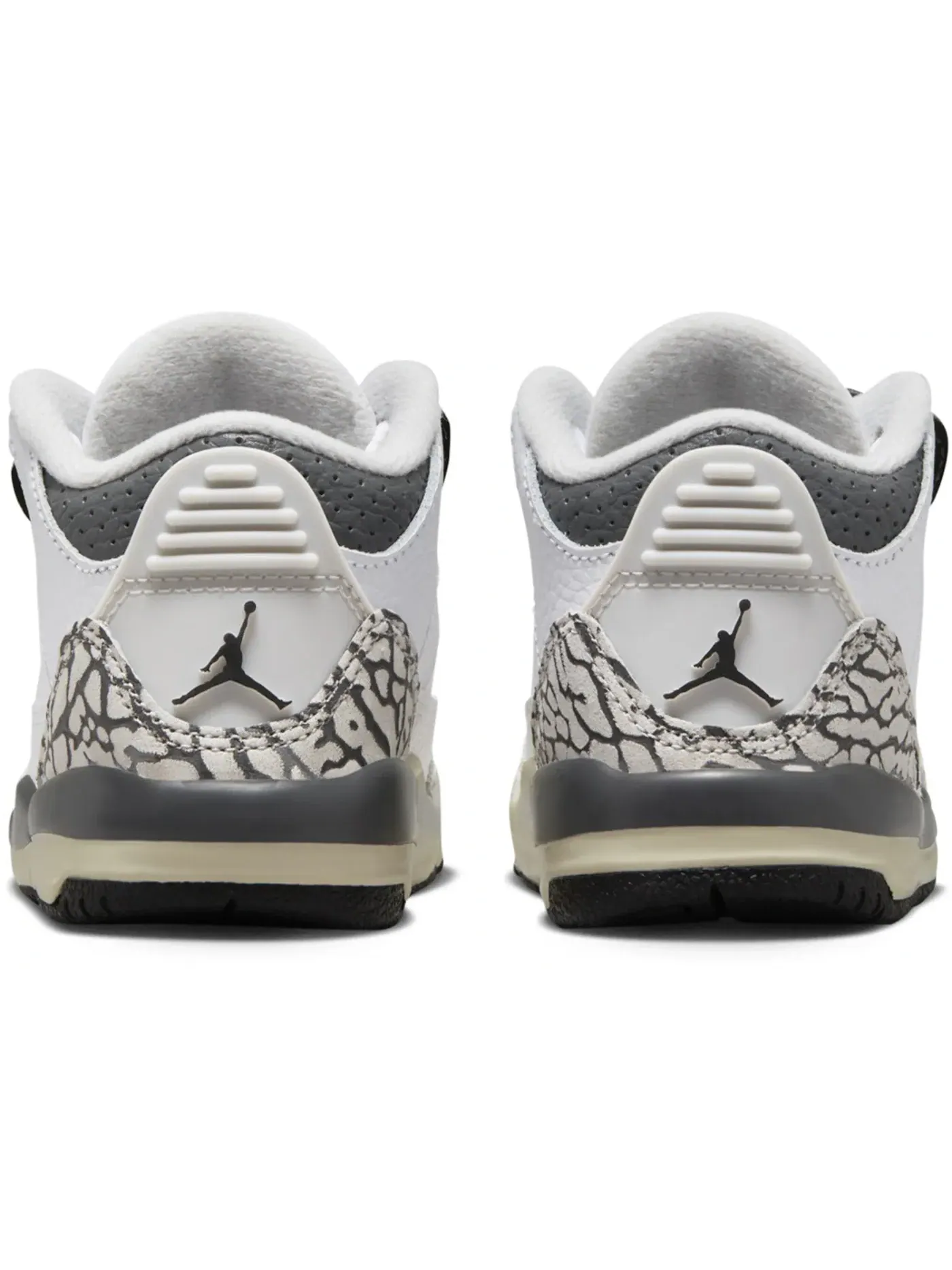 Детские кроссовки с принтом Jordan 3 Retro Jordan — изображение 4 из 4, белый/черный///серый