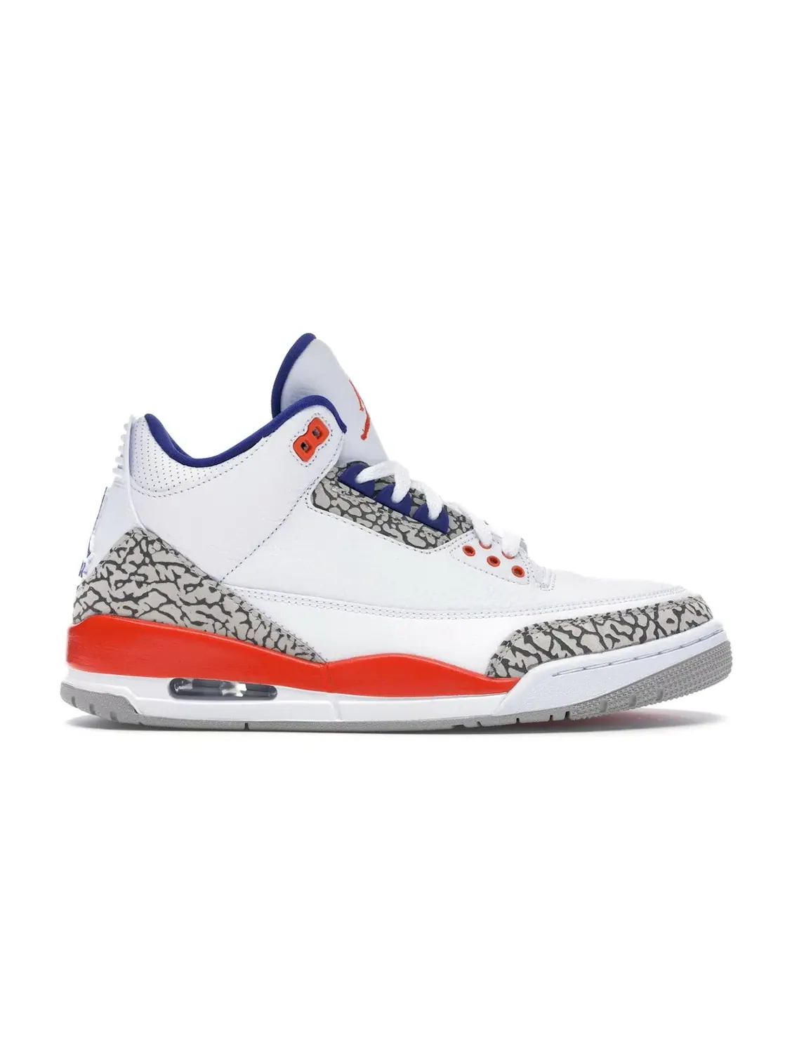 Мужские кроссовки Lifestyle с принтом Jordan 3 Retro Knicks Jordan — изображение 1 из 4, белый/-оранжевый-серый