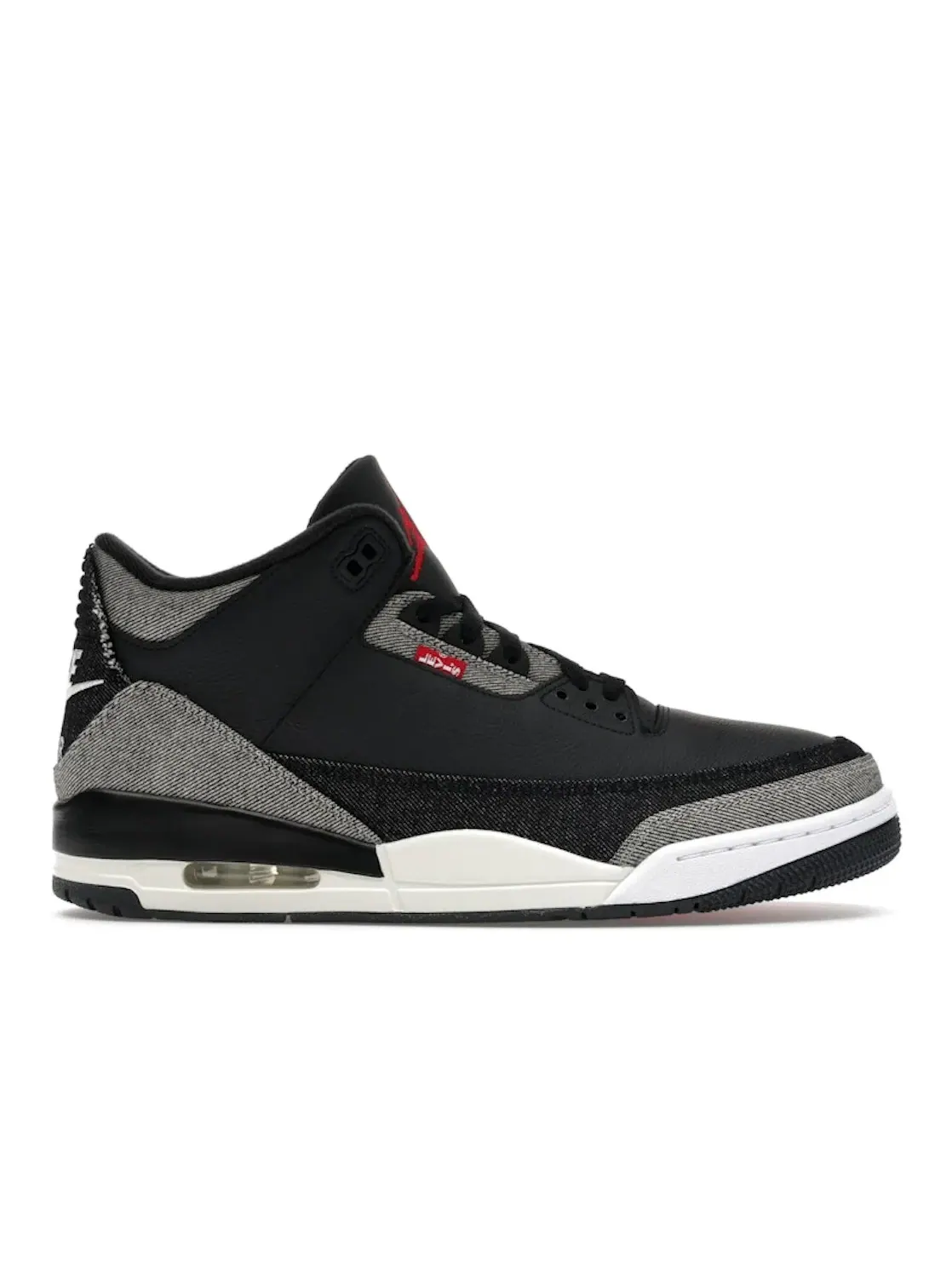 Мужские кроссовки с джинсовым верхом Jordan 3 Retro Levis Black — изображение 1 из 4