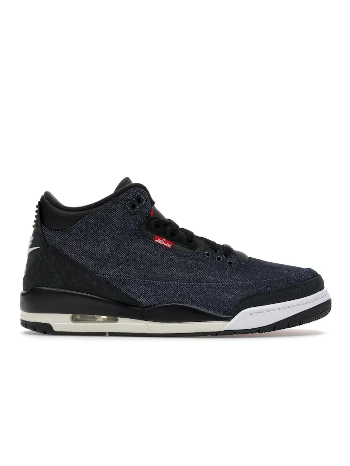 Мужские кроссовки джинсовые Jordan 3 Retro Levis Indigo Jordan — изображение 1 из 4, джинсовый синий/черный
