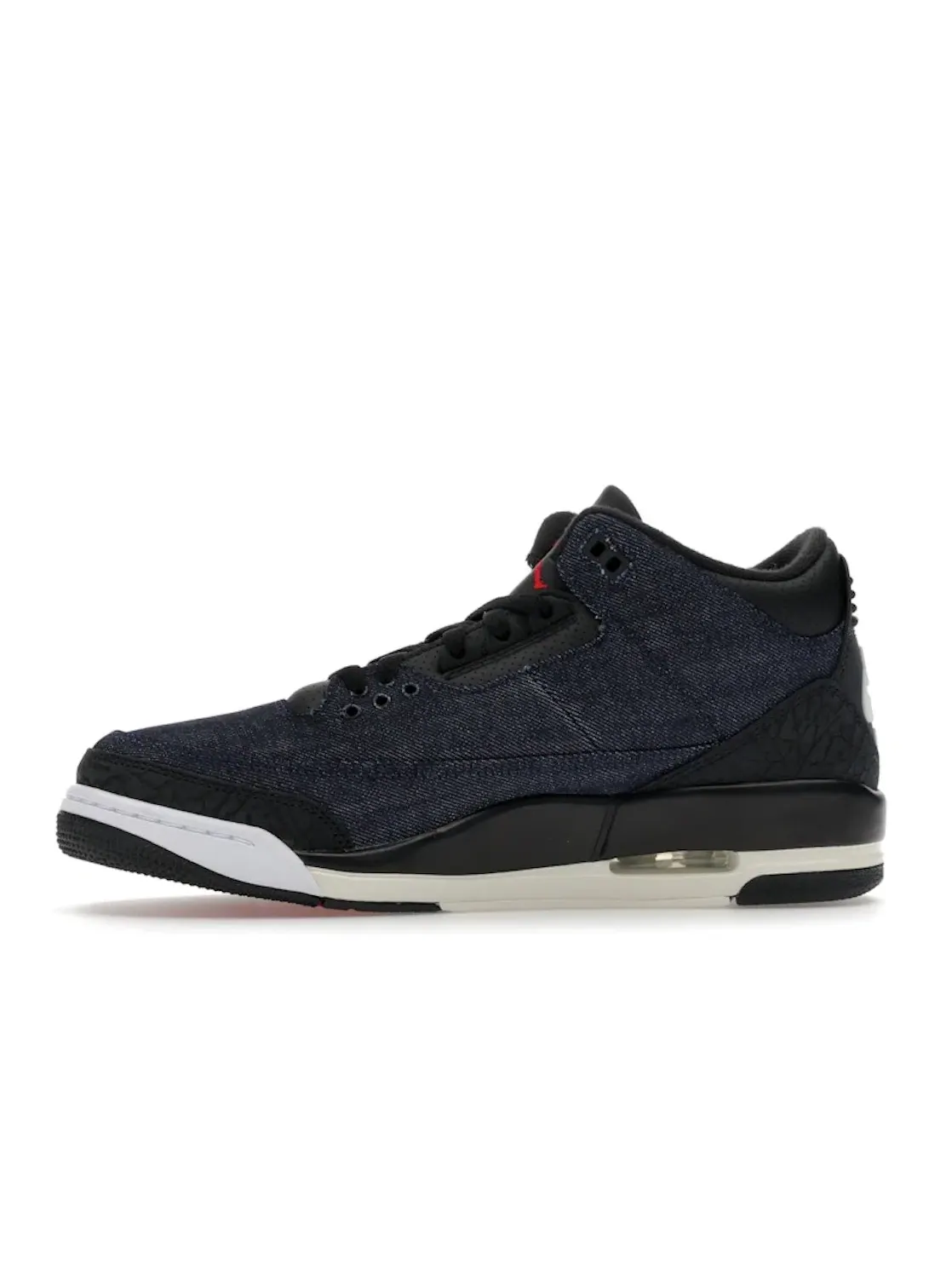 Мужские кроссовки джинсовые Jordan 3 Retro Levis Indigo Jordan — изображение 3 из 4, джинсовый синий/черный