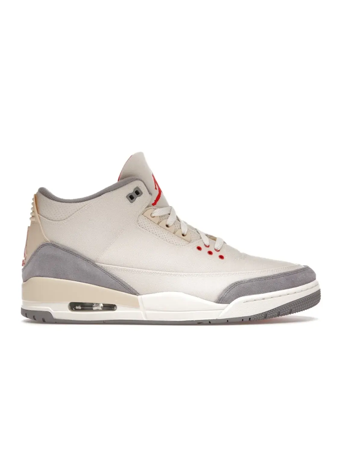Мужские кроссовки Lifestyle с парусиновым верхом Jordan 3 Retro Muslin Jordan — изображение 1 из 4, красный-серый