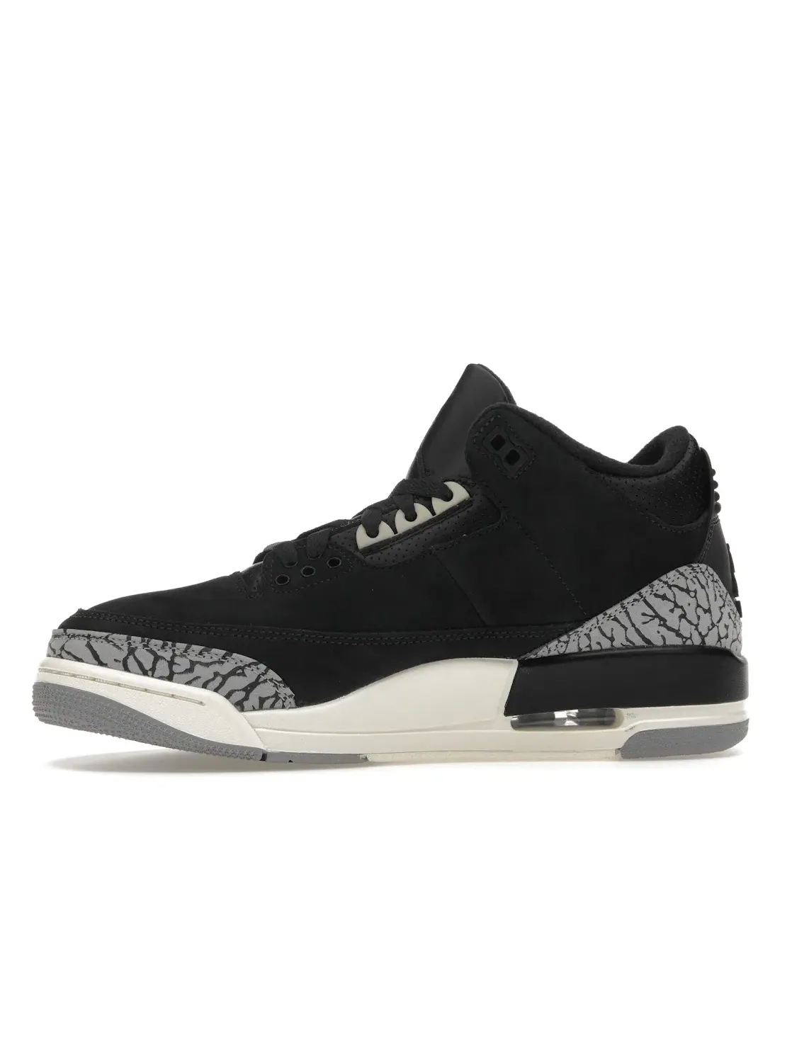 Женские кроссовки Lifestyle с перфорацией Jordan 3 Retro — изображение 3 из 4, черный/черный//серый