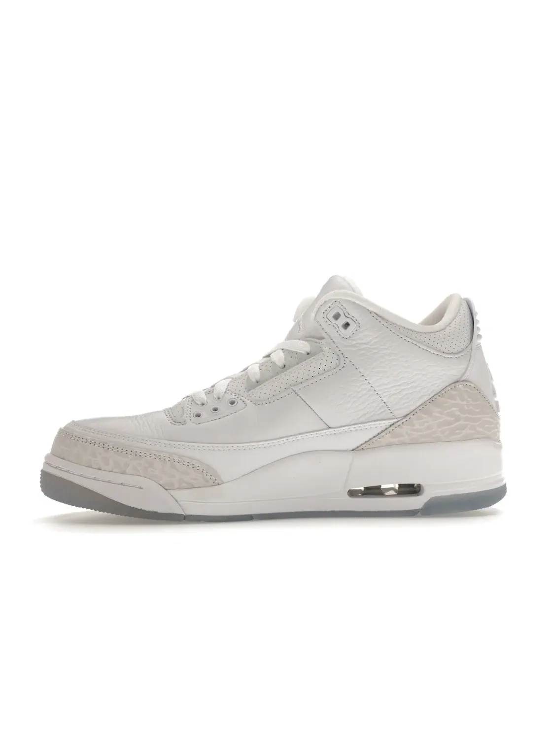 Мужские кроссовки с монокромным дизайном Jordan 3 Retro Jordan — изображение 3 из 4, белый/белый-белый