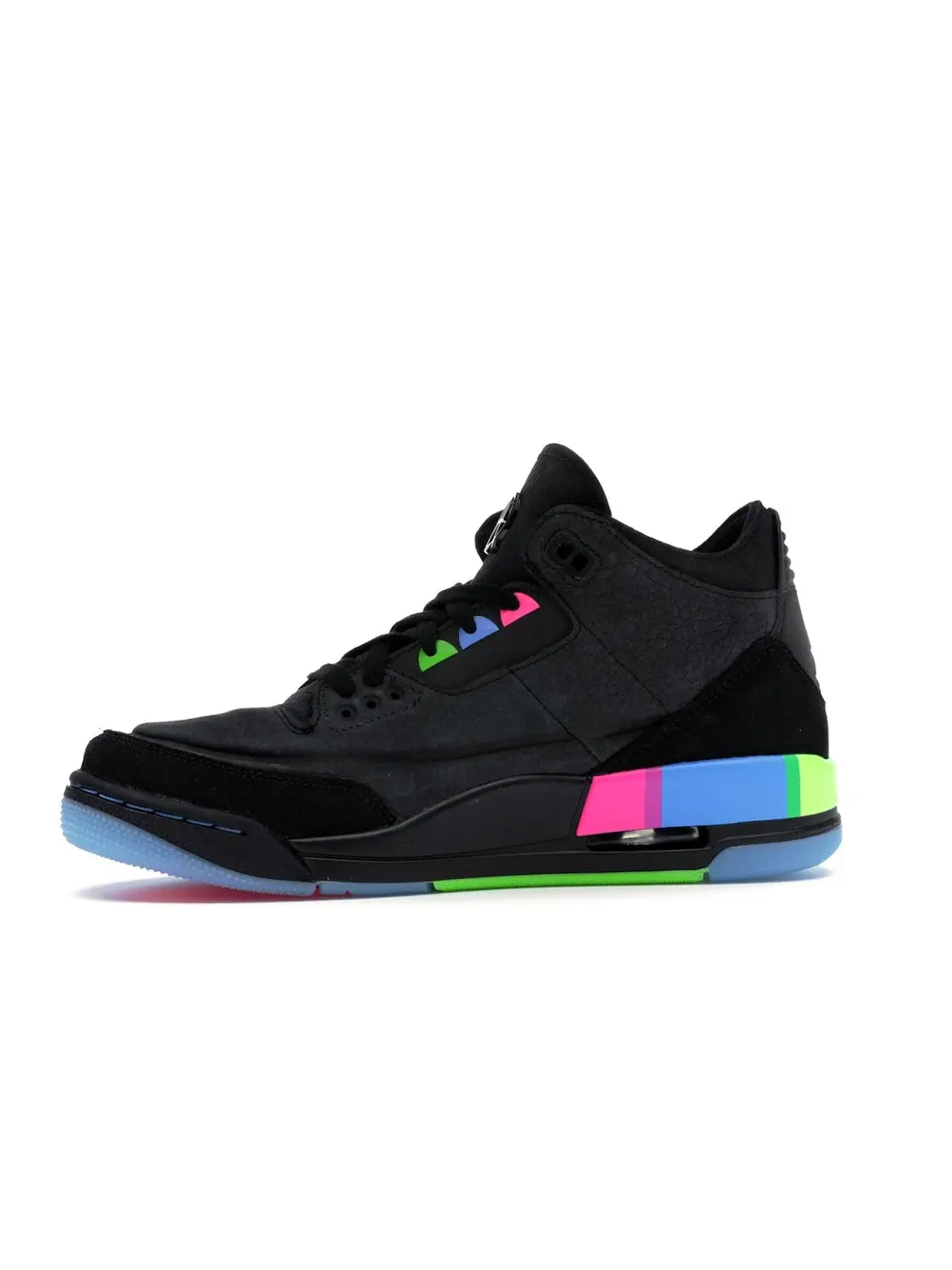 Детские кроссовки для мальчиков с принтом Jordan 3 Retro Jordan — изображение 3 из 4, черный/черный/зеленый