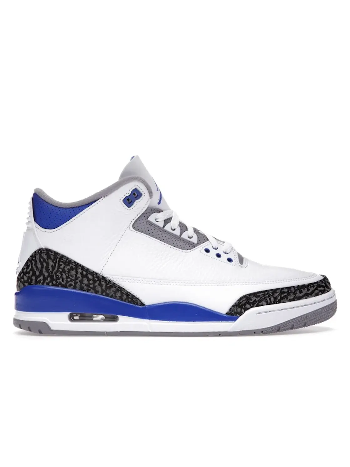 Мужские кроссовки Lifestyle с принтом Jordan 3 Retro — изображение 1 из 4, белый/черный-серый-синий
