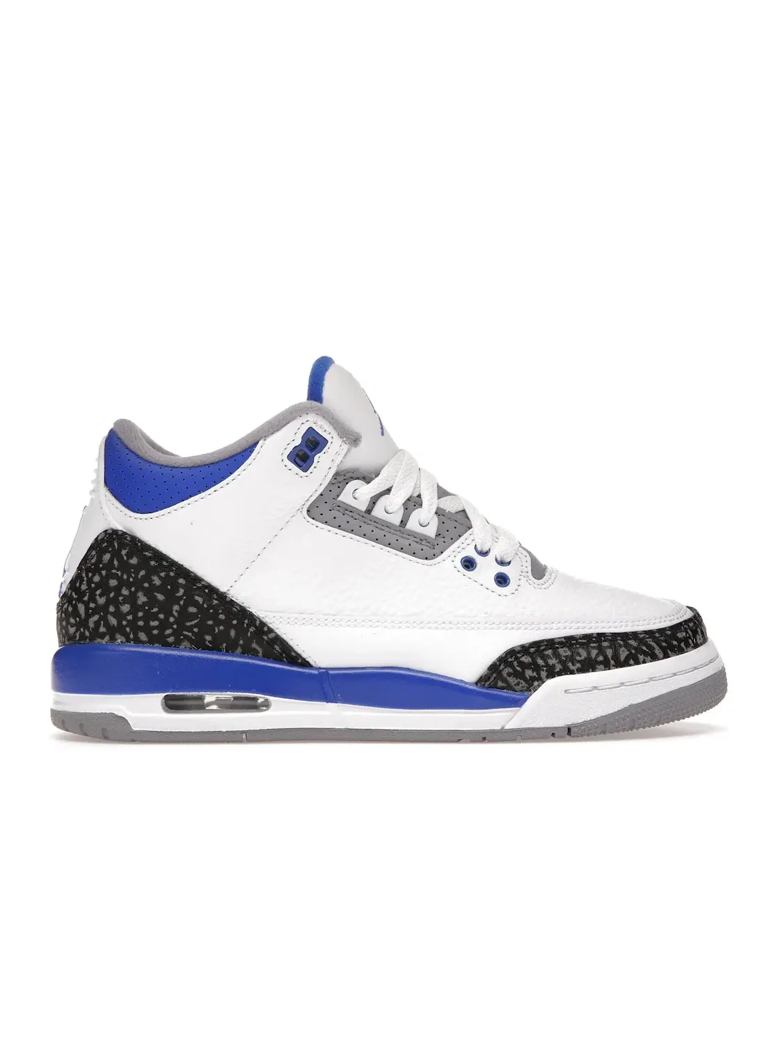 Детские кроссовки Lifestyle с принтом слоновой кости Jordan 3 Retro — изображение 1 из 4, белый/черный-серый-синий