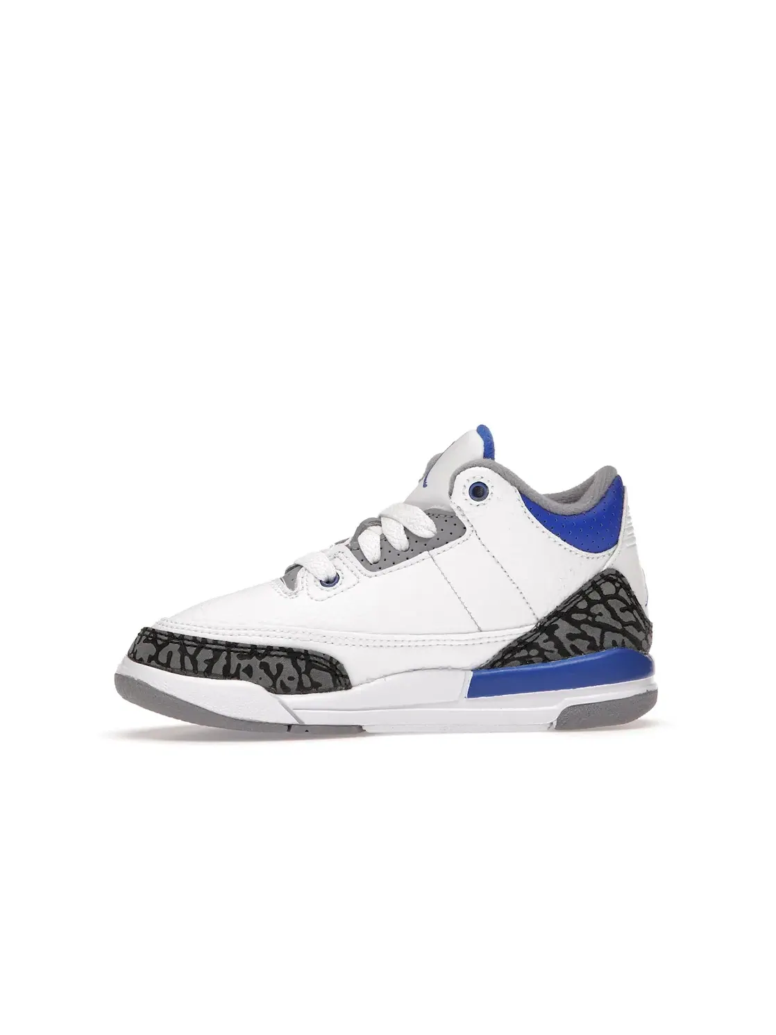 Детские кроссовки с ретро-дизайном Jordan 3 Retro Jordan — изображение 3 из 4, белый/черный-серый-синий