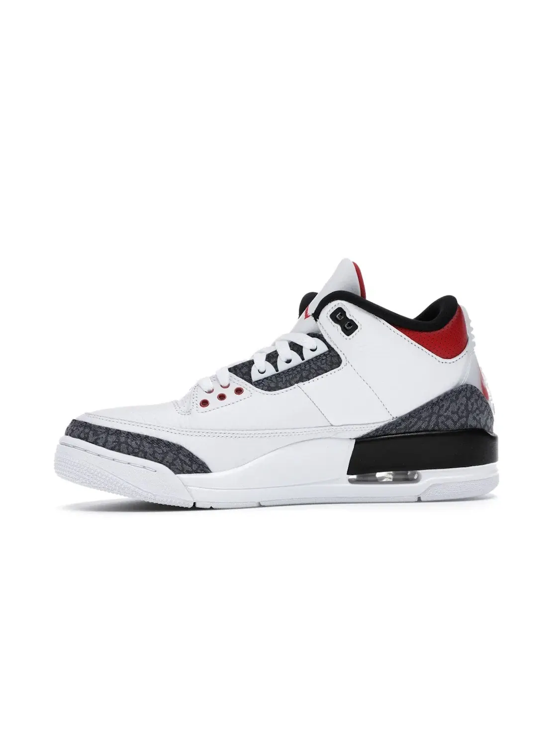Мужские кроссовки Lifestyle с джинсовыми элементами Jordan 3 Retro — изображение 3 из 4, белый/черный-красный