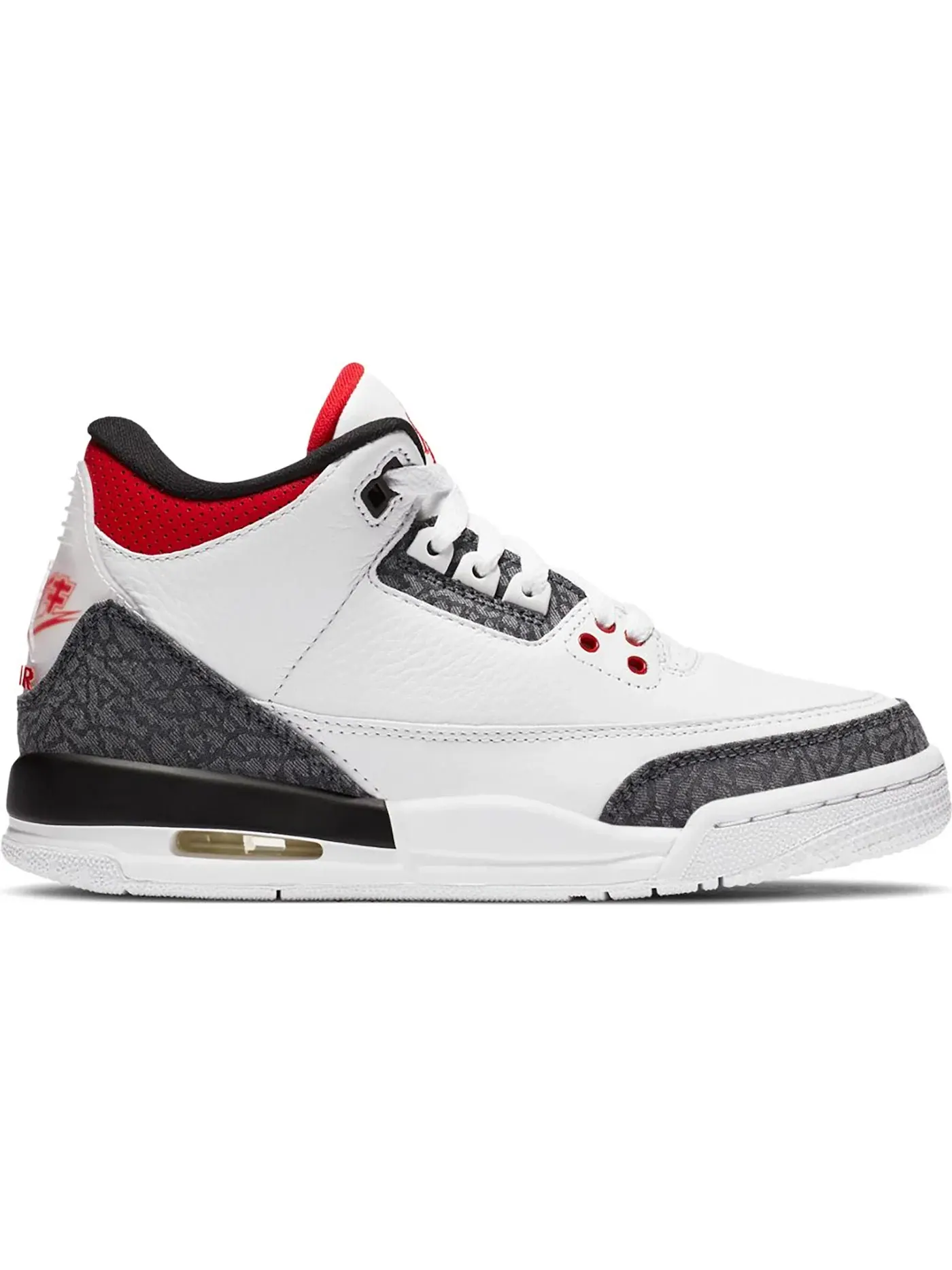 Детские кроссовки Lifestyle с принтом Jordan 3 Retro Jordan — изображение 2 из 2, белый/красный-черный