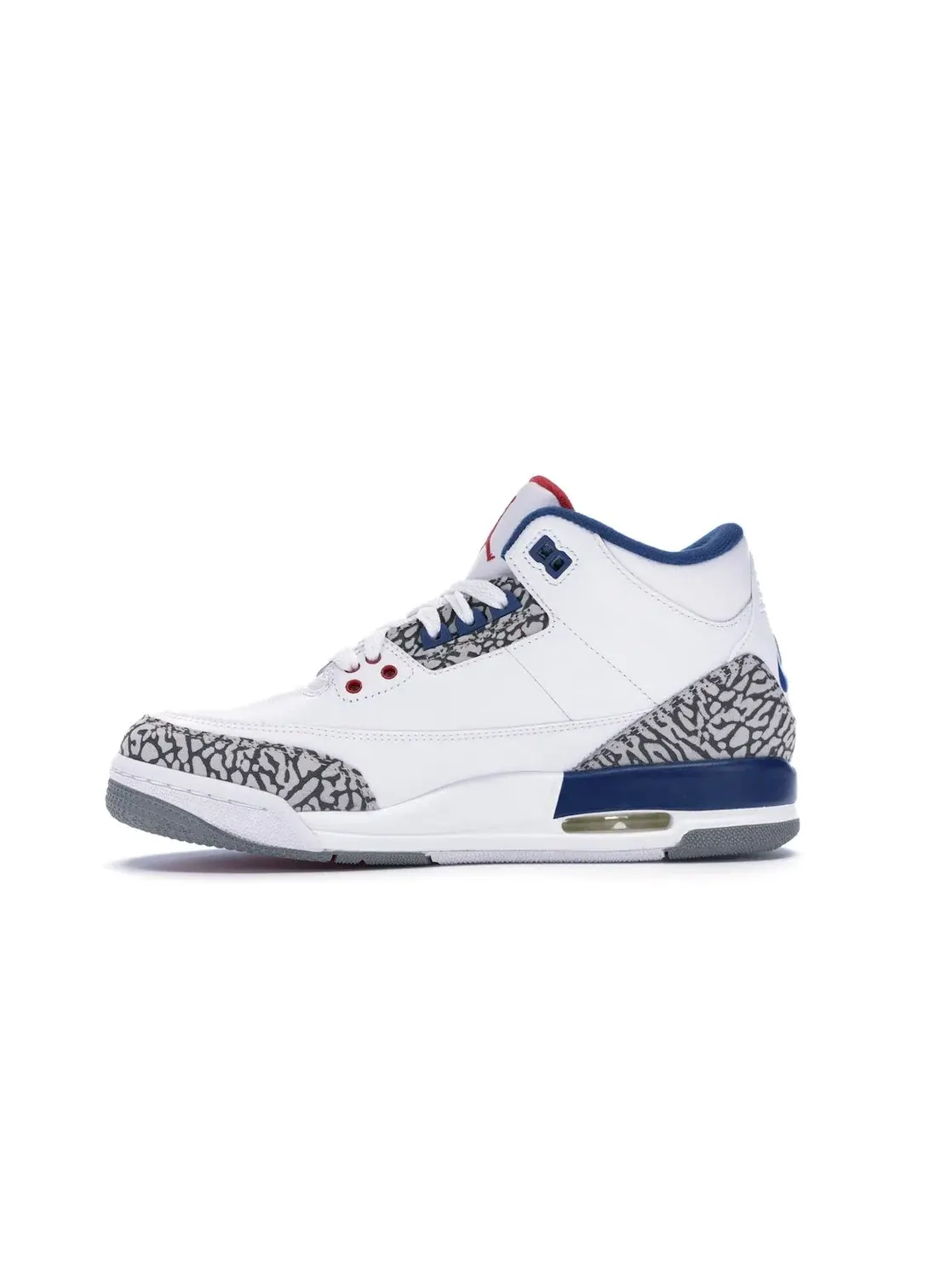 Детские кроссовки Lifestyle белые с отделкой Jordan 3 Retro — изображение 3 из 4, белый/синий-красный