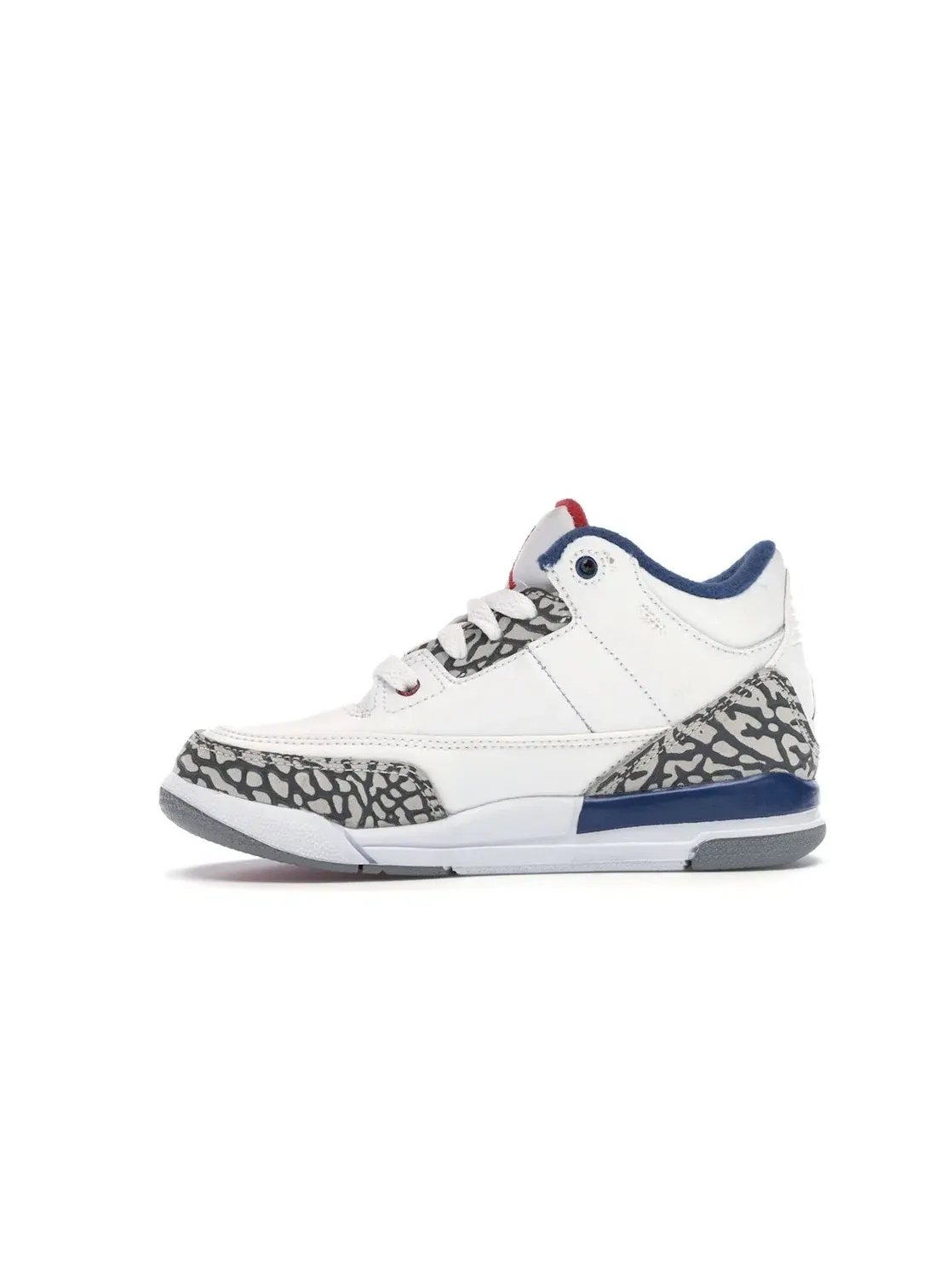 Детские кроссовки Lifestyle с принтом Jordan 3 Retro Jordan — изображение 3 из 4, белый/красный-синий