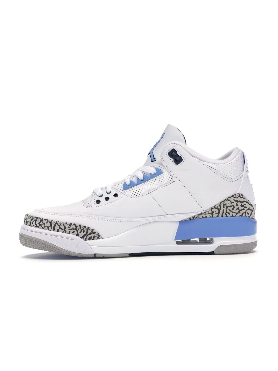 Мужские кроссовки с принтом Jordan 3 Retro UNC Jordan — изображение 3 из 4, белый/синий-серый