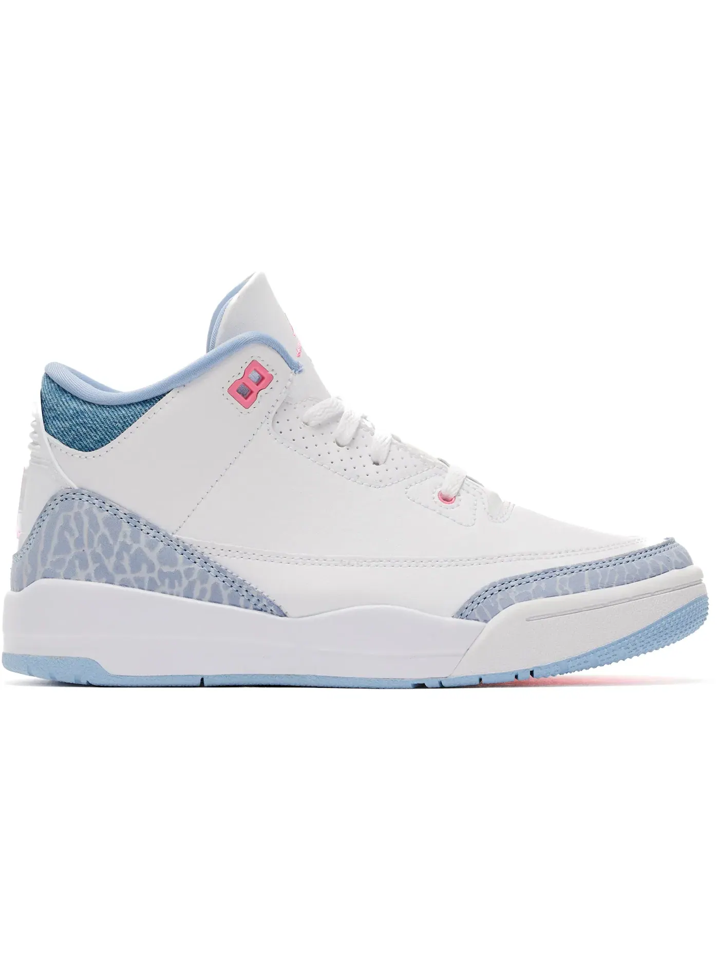 Детские кроссовки для мальчиков с кожаным верхом Jordan 3 Retro — изображение 1 из 1, белый//серый/розовый