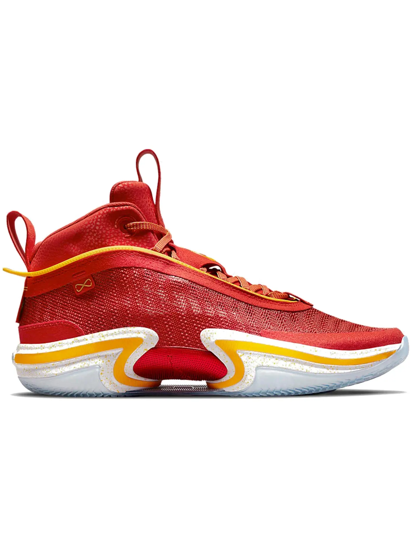 Мужские баскетбольные кроссовки с высоким верхом Jordan 36 PE Jordan — изображение 1 из 1, красный/золотистый/белый