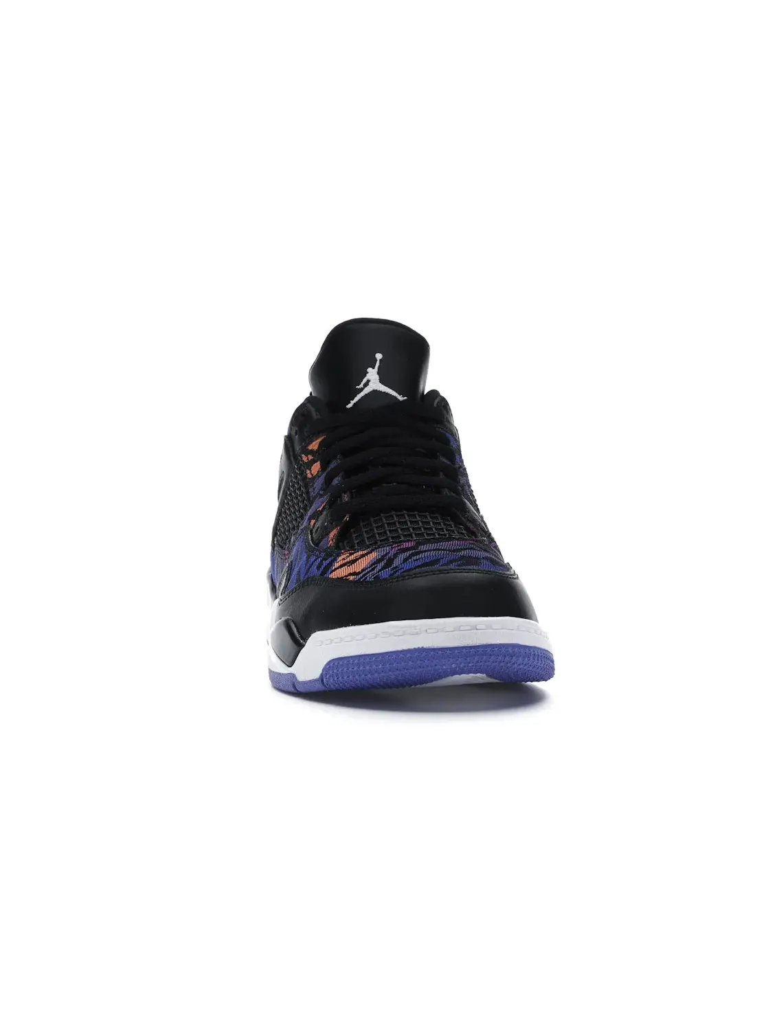 Детские кроссовки Lifestyle с перфорацией Jordan 4 Retro Jordan — изображение 2 из 4, черный/белый-фиолетовый