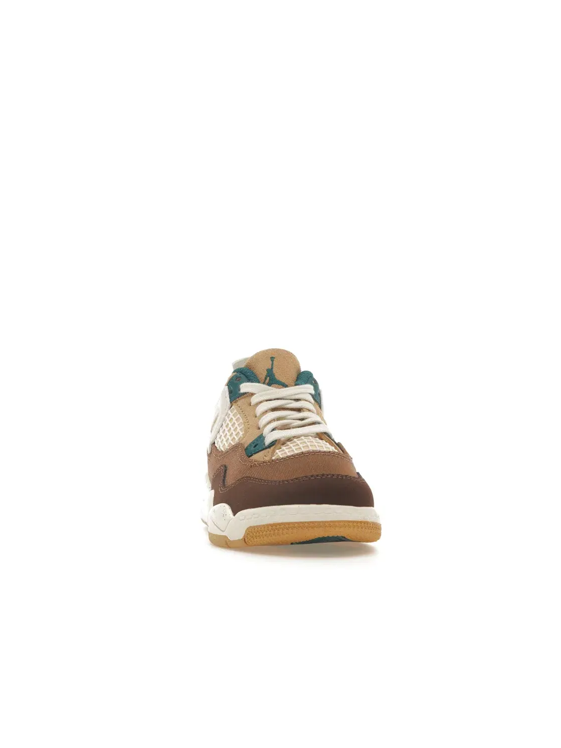 Детские кроссовки Lifestyle с контрастными акцентами Jordan 4 Retro — изображение 2 из 4, коричневый///зеленый