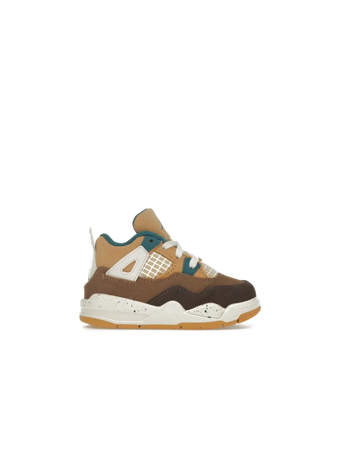 Детские кроссовки Lifestyle с принтом Jordan 4 Retro Jordan — изображение 1 из 4, коричневый///зеленый