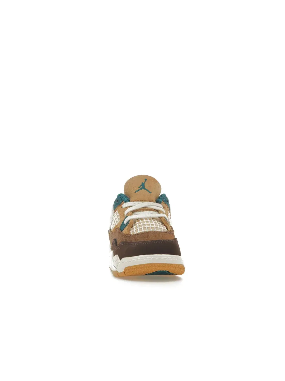 Детские кроссовки Lifestyle с принтом Jordan 4 Retro Jordan — изображение 2 из 4, коричневый///зеленый