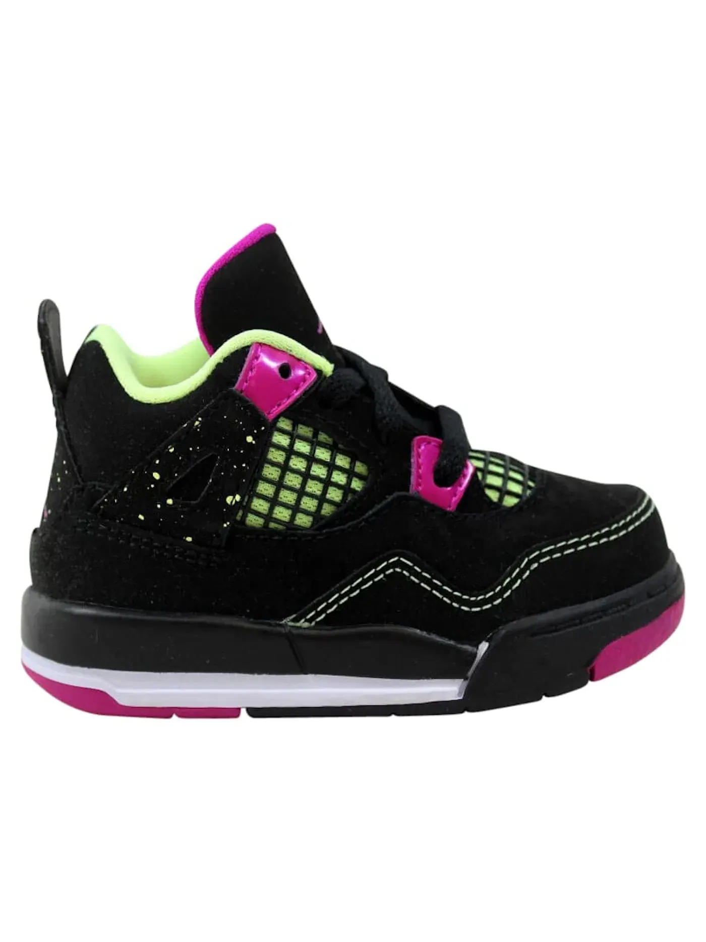 Детские кроссовки Lifestyle с принтом Jordan 4 Retro Jordan — изображение 1 из 1, черный/белый