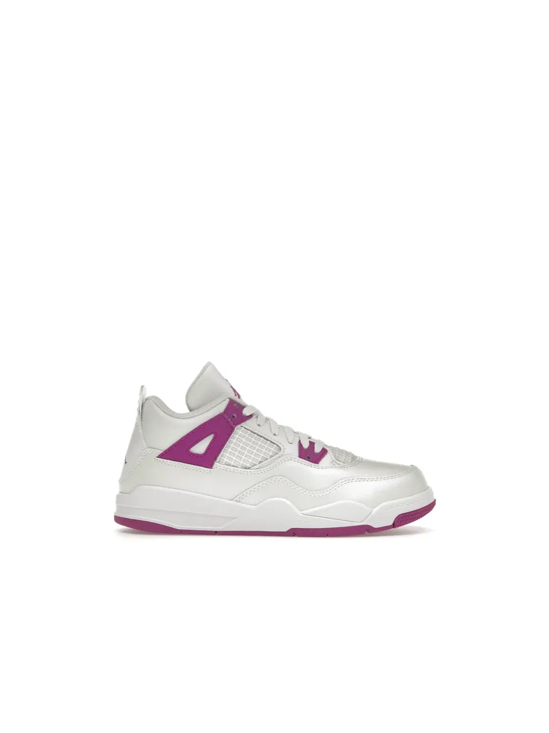 Детское кроссовки с высоким верхом Jordan 4 Retro Jordan — изображение 1 из 4, белый/фиолетовый